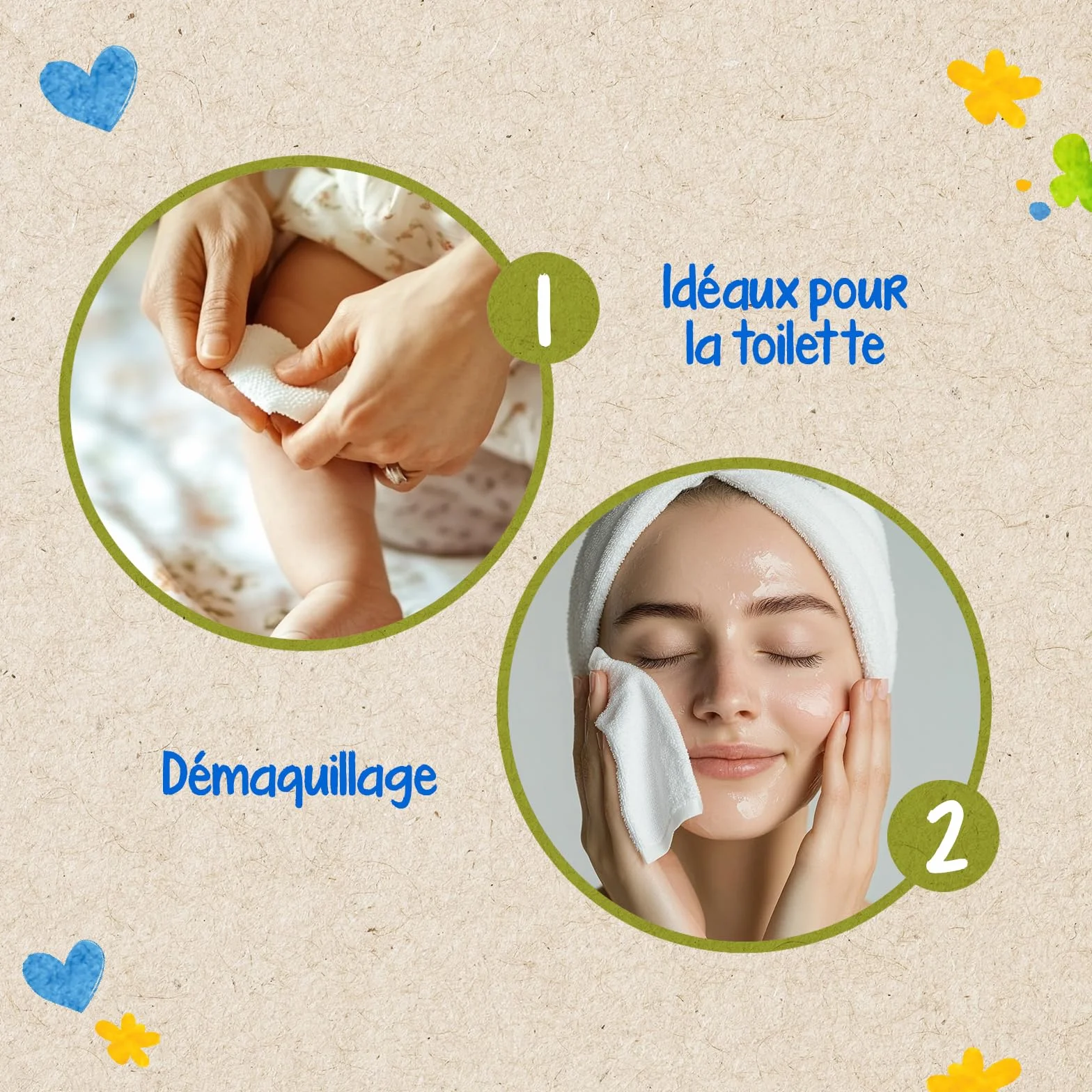 Tidoo 540 Coton Pads Bébé 100% Bio Ultra Doux Hypoallergéniques Peaux Sensibles Fabriqués en France
