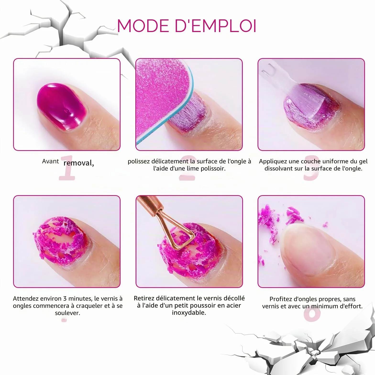 Dissolvant pour vernis à ongles gel 15 ml – Retrait facile en 3 à 5 minutes