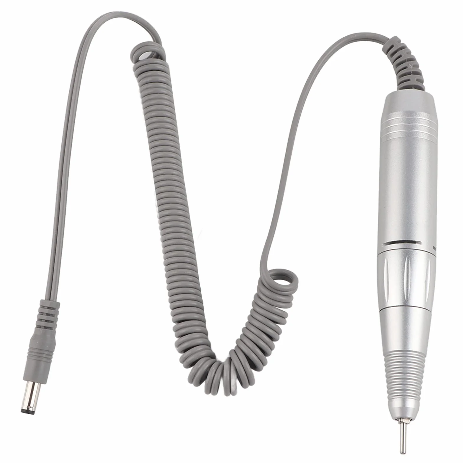 Tiiyee Stylo de Perceuse à Ongles électrique, Alliage D'aluminium Gris | Professionnelle Manucure Pédicure Outil Polissage Machine 35000 tr/min Remplacement Ponceuse Poignée Rechange Accessoires