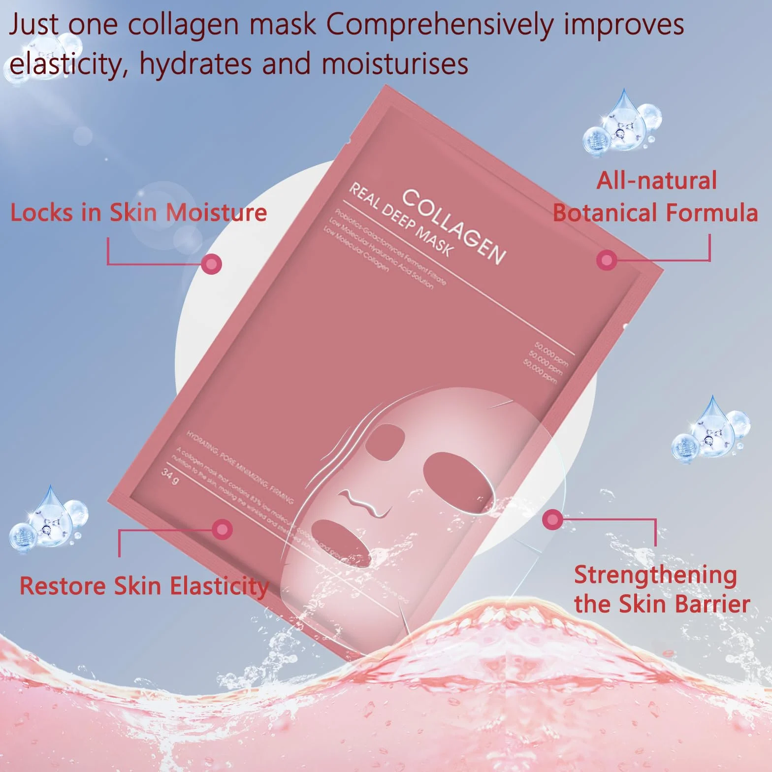 Bio Collagen Real Deep Mask, Korean Night Mask, Deep Hydrating Overnight Masque