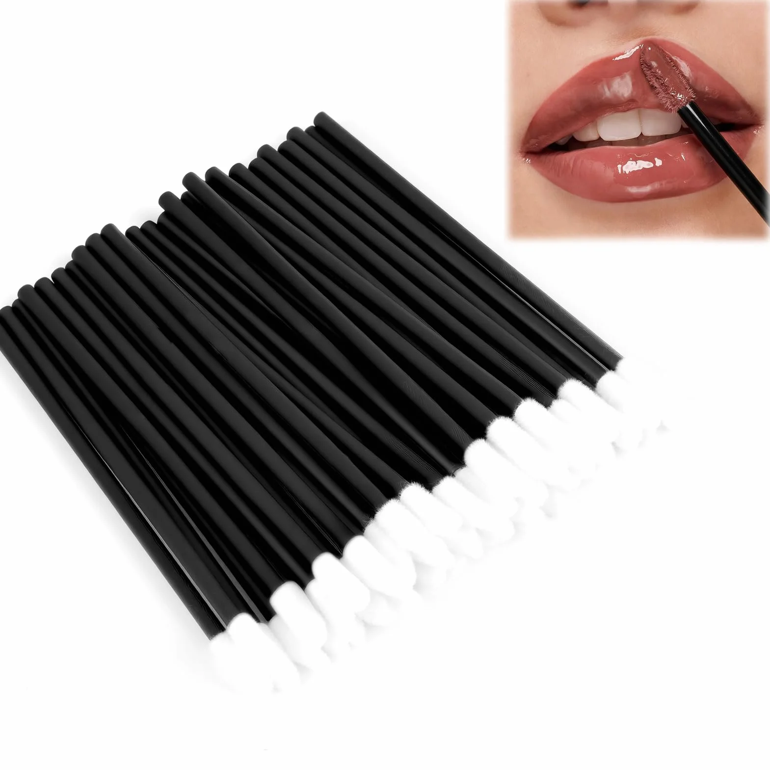 400 Pinceaux à Lèvres Jetables Applicateur Batonnet Brosse Maquillage