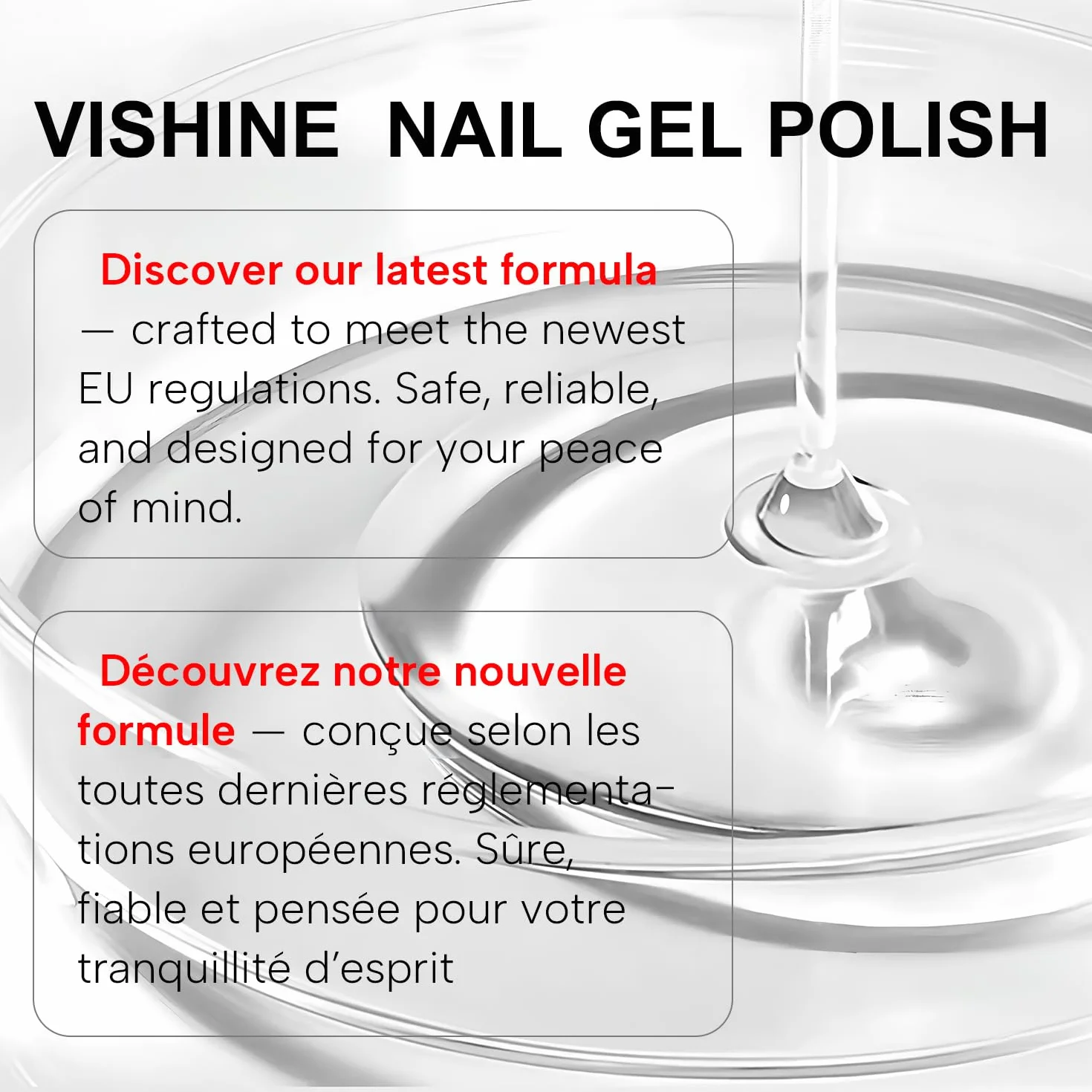 Vishine 8ml Vernis à Ongles Gel Semi Permanent Blanc French White UV LED Nail Polish LM046