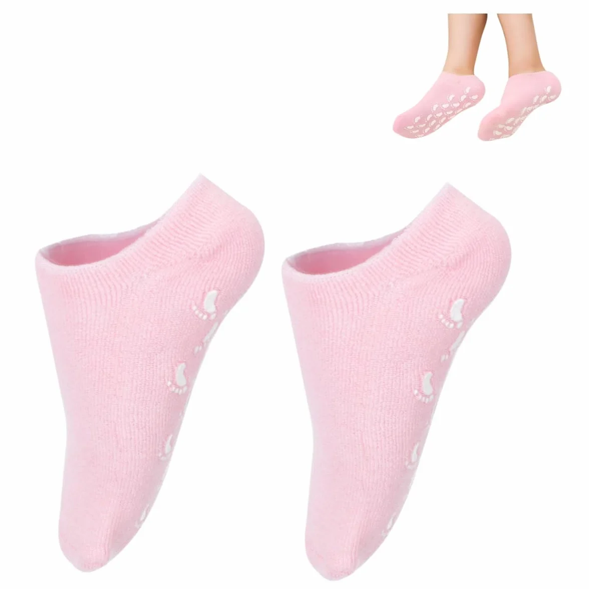 Chaussettes Hydratantes en Gel Réutilisables pour Pieds Secs et Craquelés