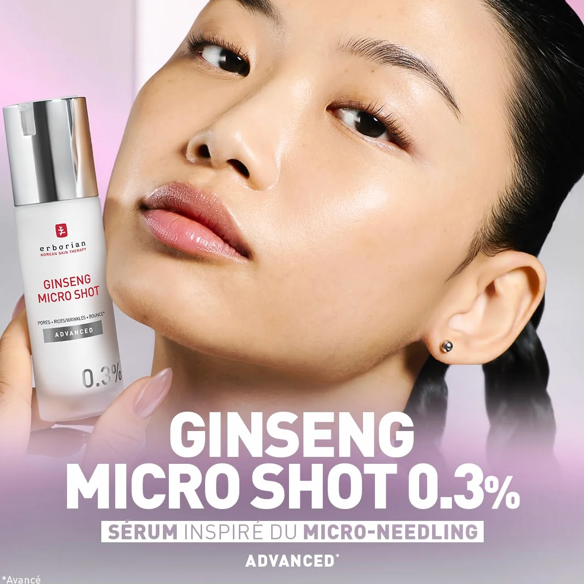 Erborian Ginseng Micro Shot Advanced 0.3% Sérum Visage Intensif Retexturant Ginseng et Collagène 30 ml