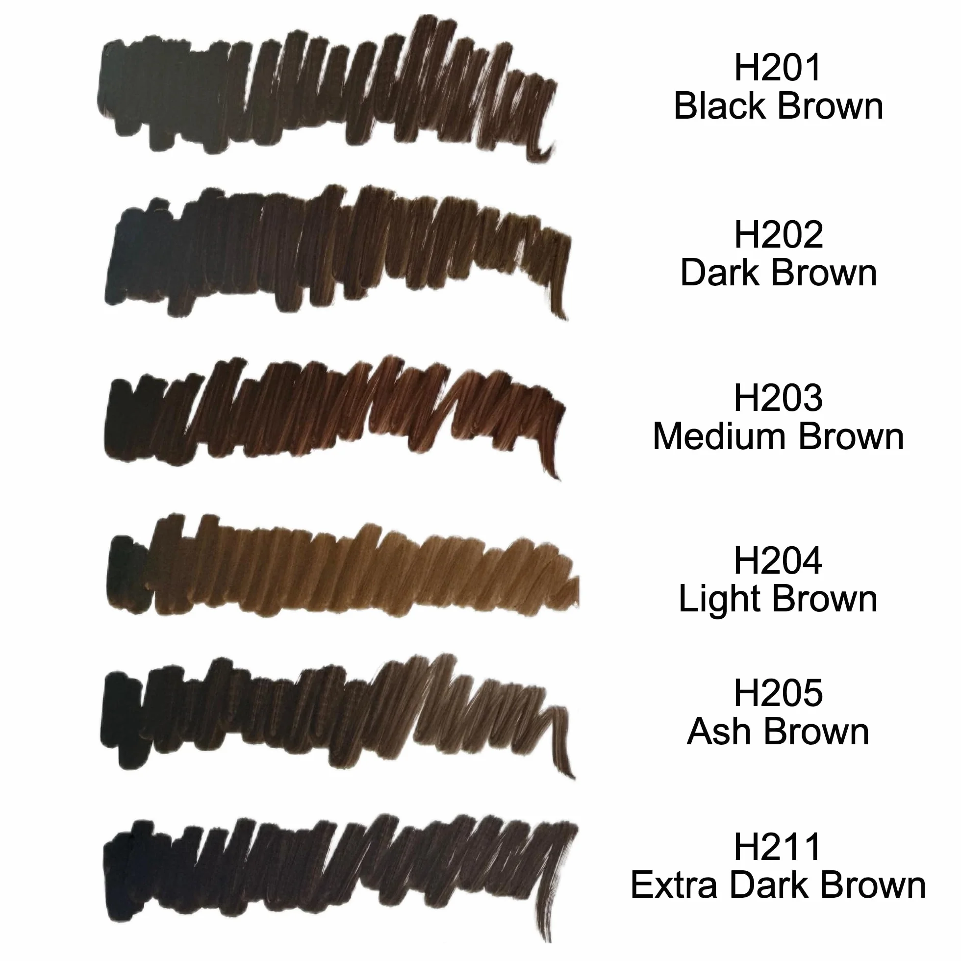 CHUSE Pigments liquides hybrides pour sourcils PMU 0,24 oz/7 ml (H202 Brun foncé)