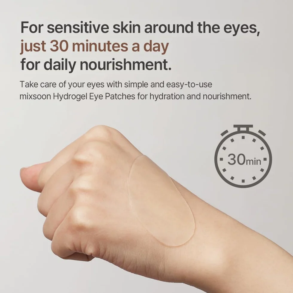 Bean Mixsoon Triple protéines de haricot & Vitamine C complexe fermenté RE breveté masque yeux hydrogel 60 unités
