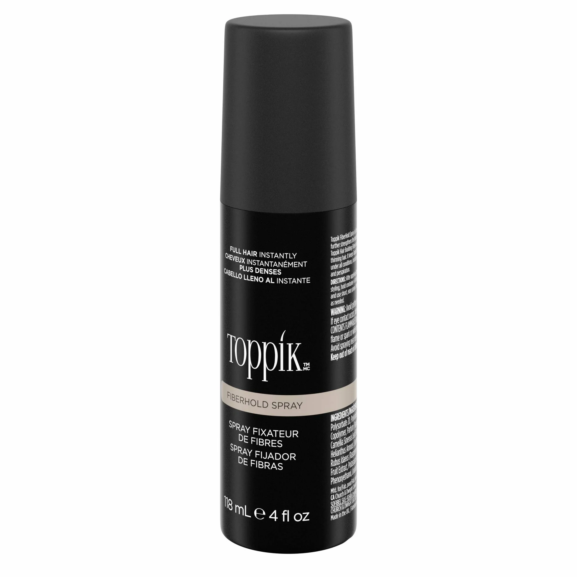 TOPPIK Spray Sublimateur 118ml - Laque Fixatrice Renforçant le Lien entre Fibres Capillaires et Cheveux