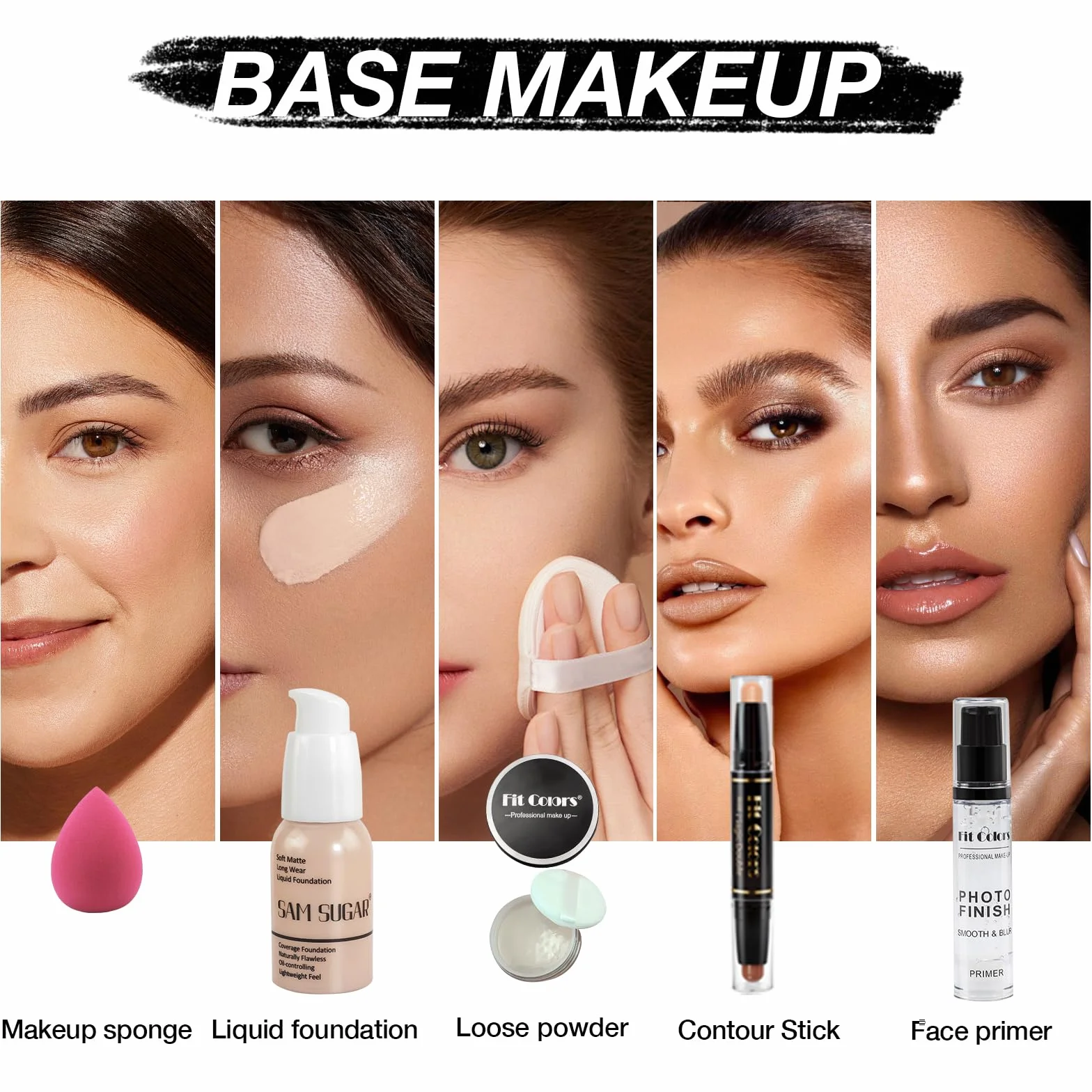 Proamate Ensemble de maquillage tout-en-un, kit de démarrage cosmétique avec sac de rangement portable, palette de maquillage de voyage, fard à paupières, fond de teint, brillant à lèvres, ensemble de