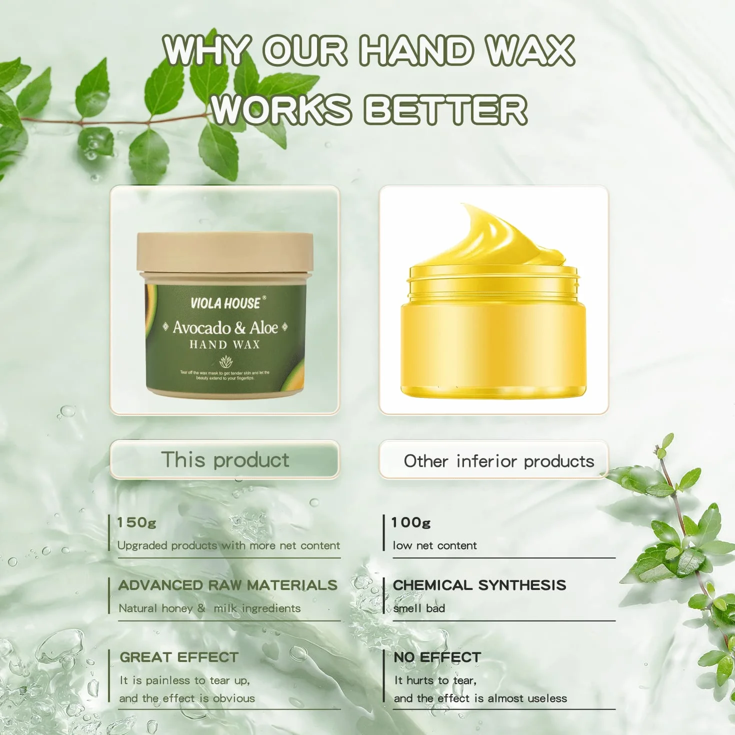 VIOLA HOUSE Masque Pour Les Mains Exfoliant Hydratant 150g Miel Et Lait