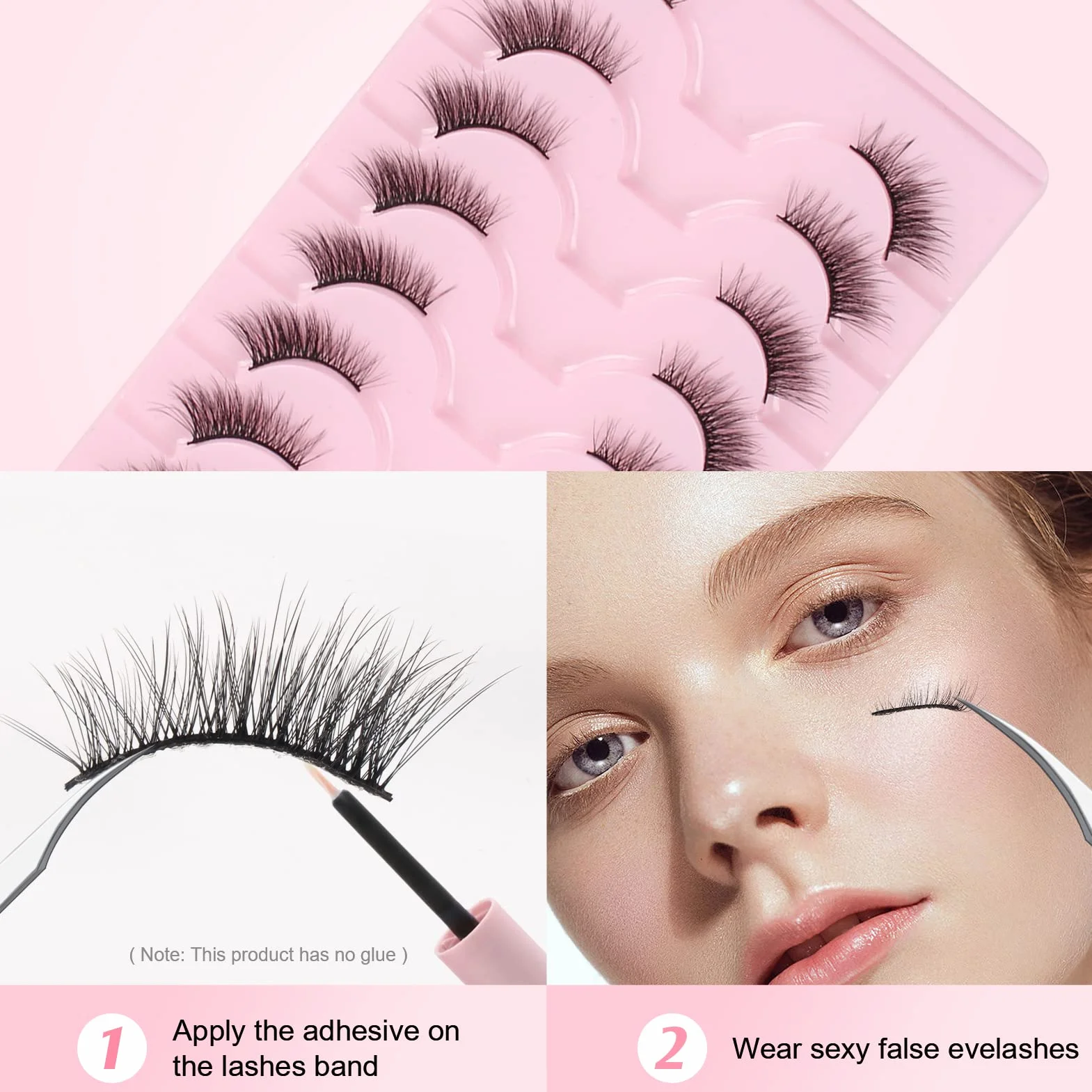Parriparri Demi Faux Cils Cat Eye Half Lashes 10 Paires Naturel Coin Cils Oeil de Chat Doux 3D