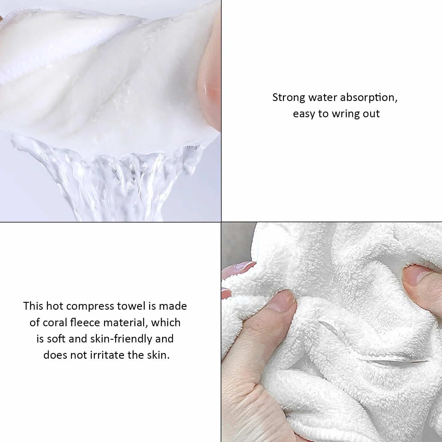 Serviettes de Compresses Chaudes pour le Visage, Thérapie Thermique à la Vapeur