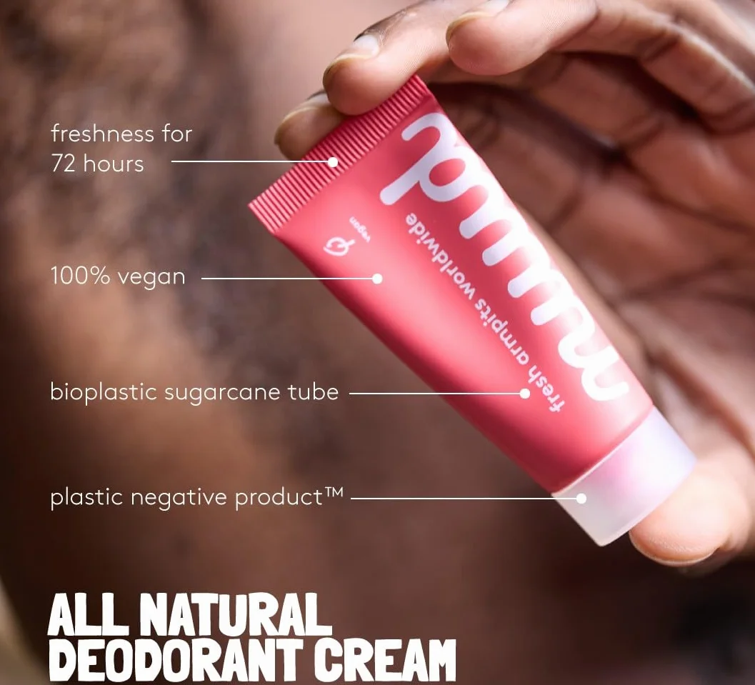 nuud Smarter Pack | Nouvelle crème | 2 x 20 ml | Naturel, déodorant crème végétalienne, efficace pendant 3 jours, sans parfum, aluminium et alcool, femmes et hommes, dure 4 à 5 mois