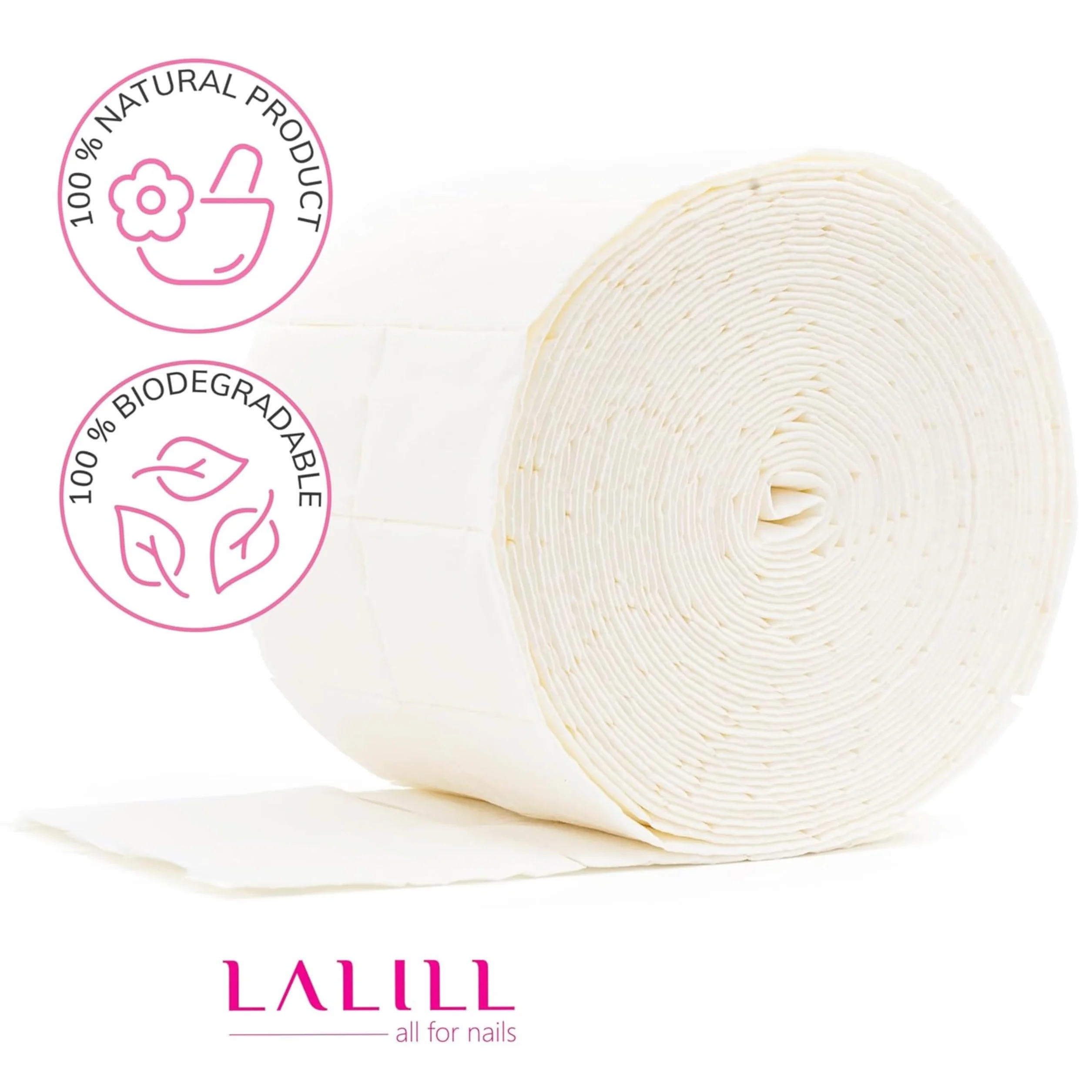 LALILL Tampons non pelucheux Aceton Remover Lingettes Nageldesign cellulose sans peluches