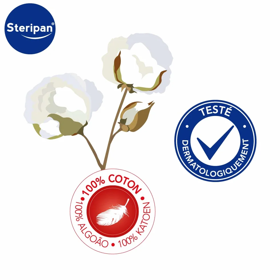 Steripan Coton Hydrophile Dermatologique Prédécoupé 100% coton 100g