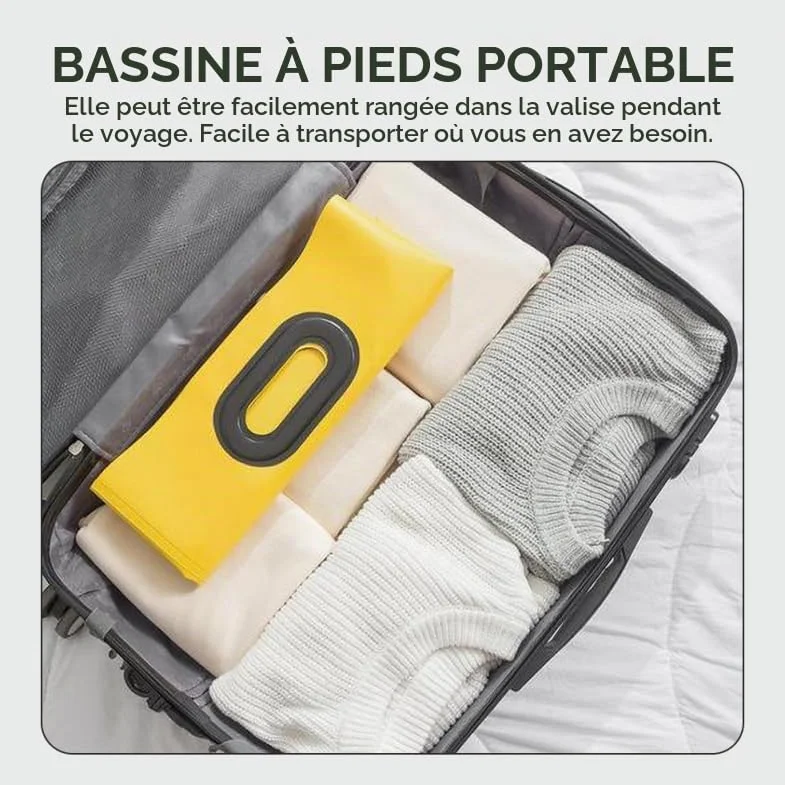 Angoily Bassin De Bain À Pied Pliable Portable 16L Seau De Lavage À Pied Léger Et Résistant pour Spa Pieds Maison Camping Voyage