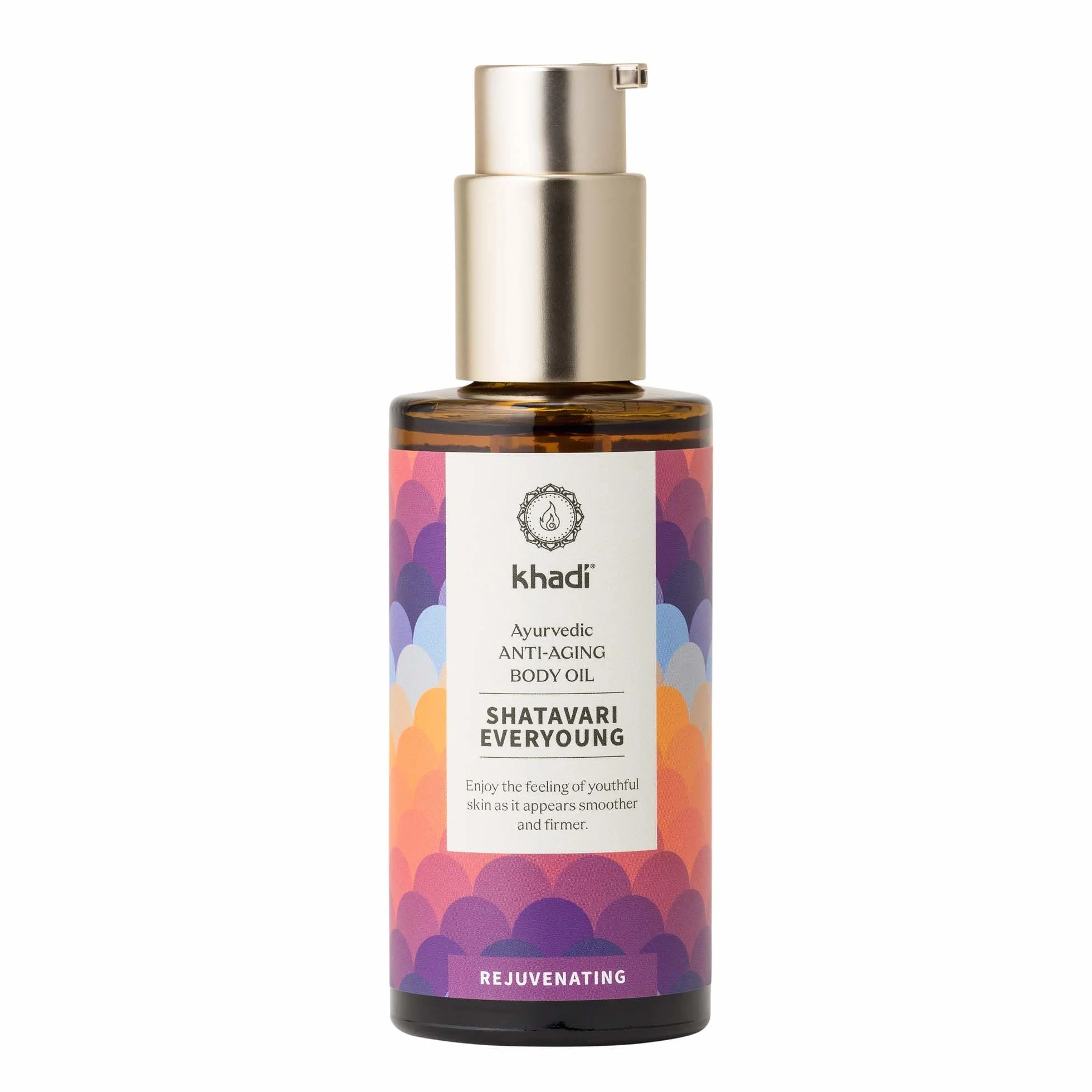 khadi SHATAVARI EVERYOUNG Huile de corps Élixir Ayurvédique - Huile anti-âge - raffermit et revitalise - 100% végétale, naturelle et végane - 100 ml