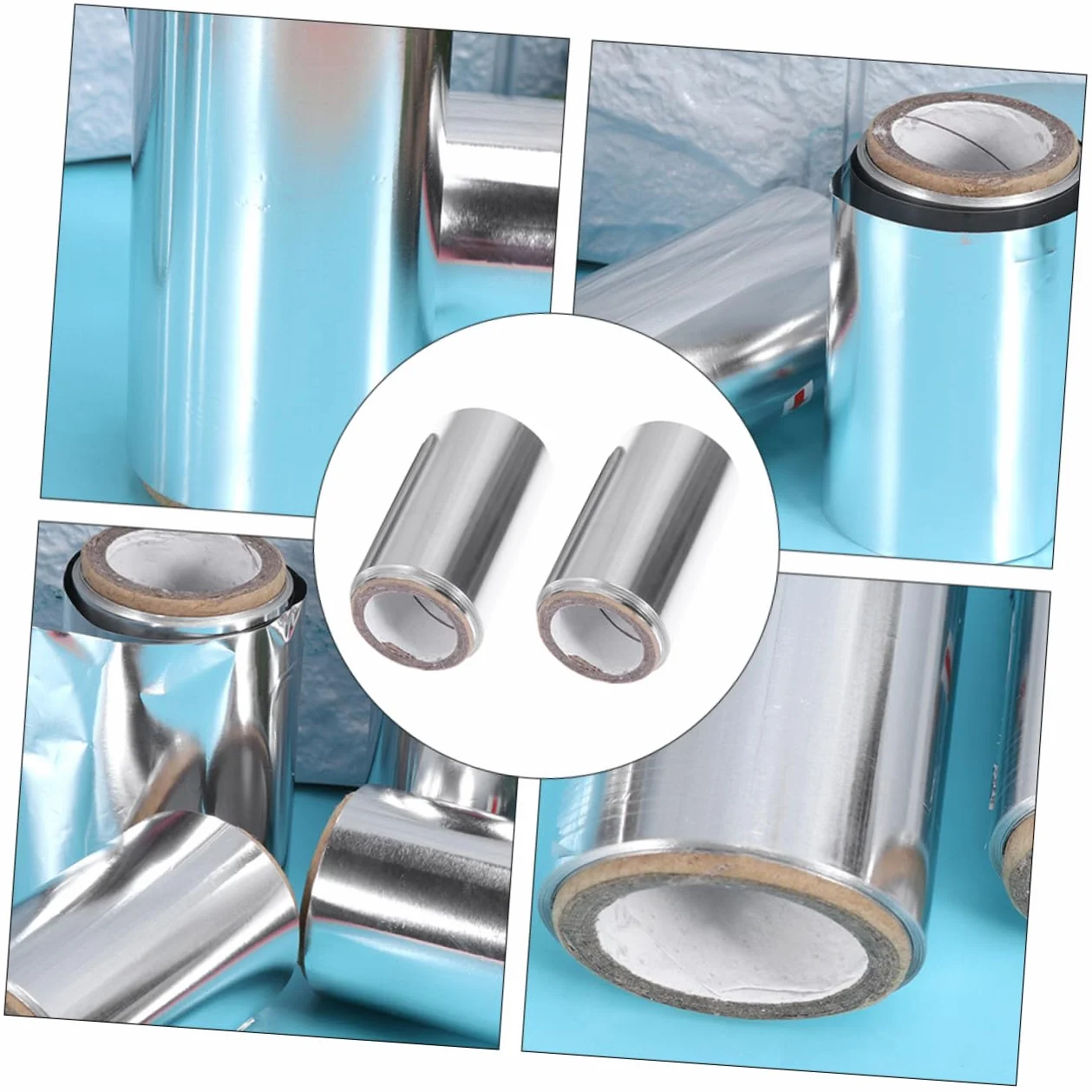 Healeved Papier Aluminium pour Mèches de Cheveux Argenté 2 Rouleaux pour Salon de Coiffure Améliore la Pénétration Retient la Chaleur