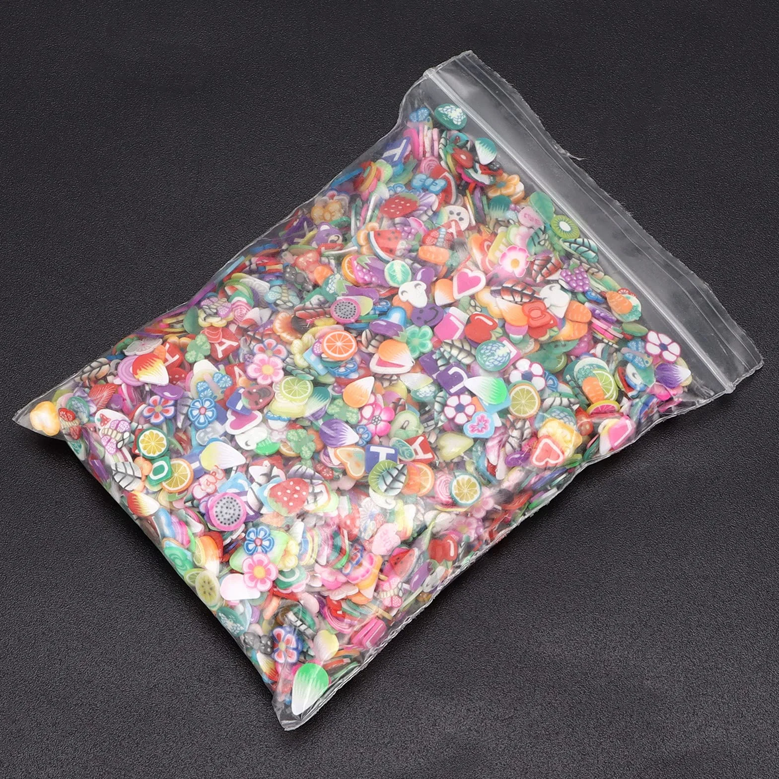 Fruits Tranches D'art D'ongle 3000 Pièces, Pâte Polymère pour Ongles Bricolage, Argile Imperméable pour Artisanat