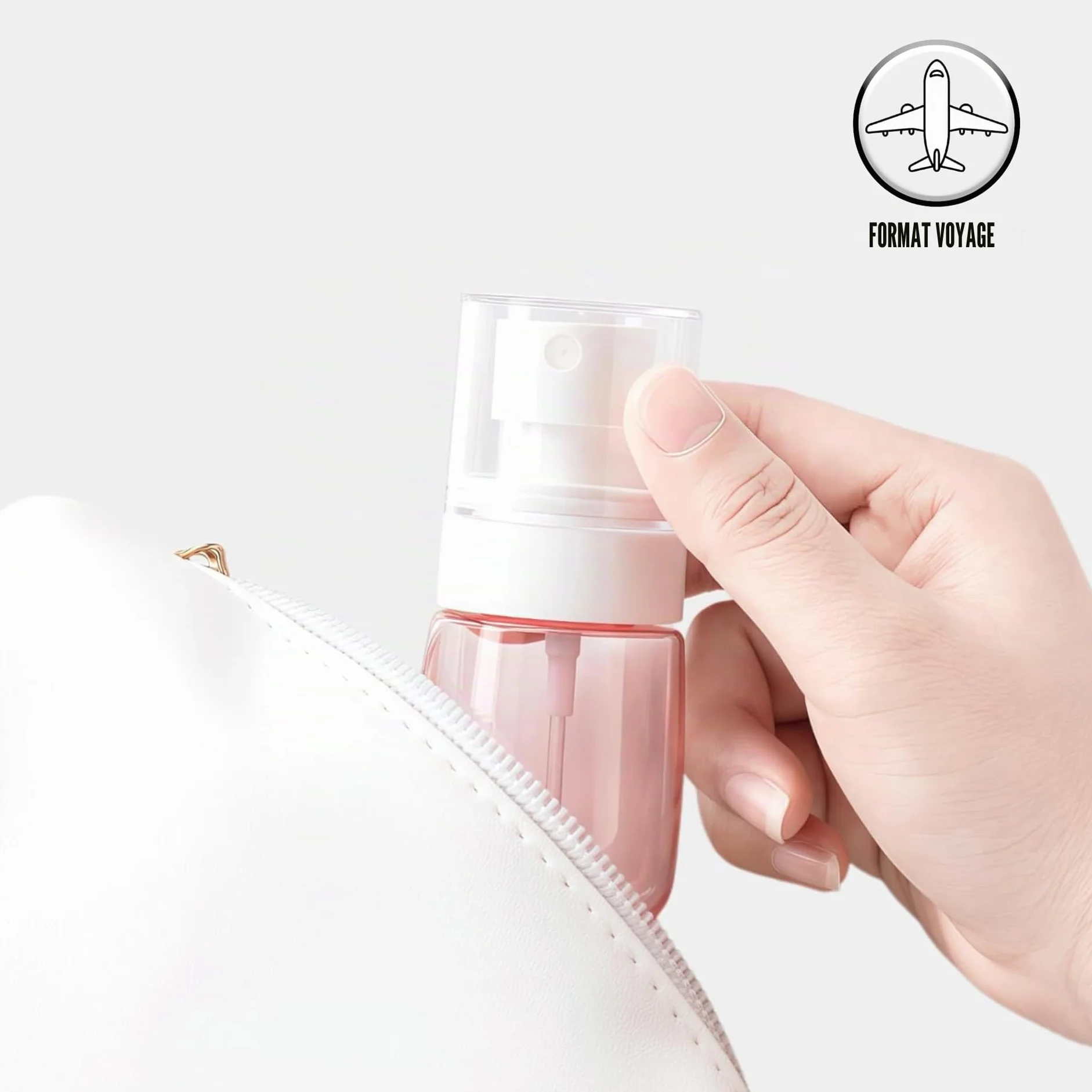 Lammcou Mini Flacons Spray à Brume Fine Lot de 3 Remplissables Anti-fuite Format Voyage TSA 60ml