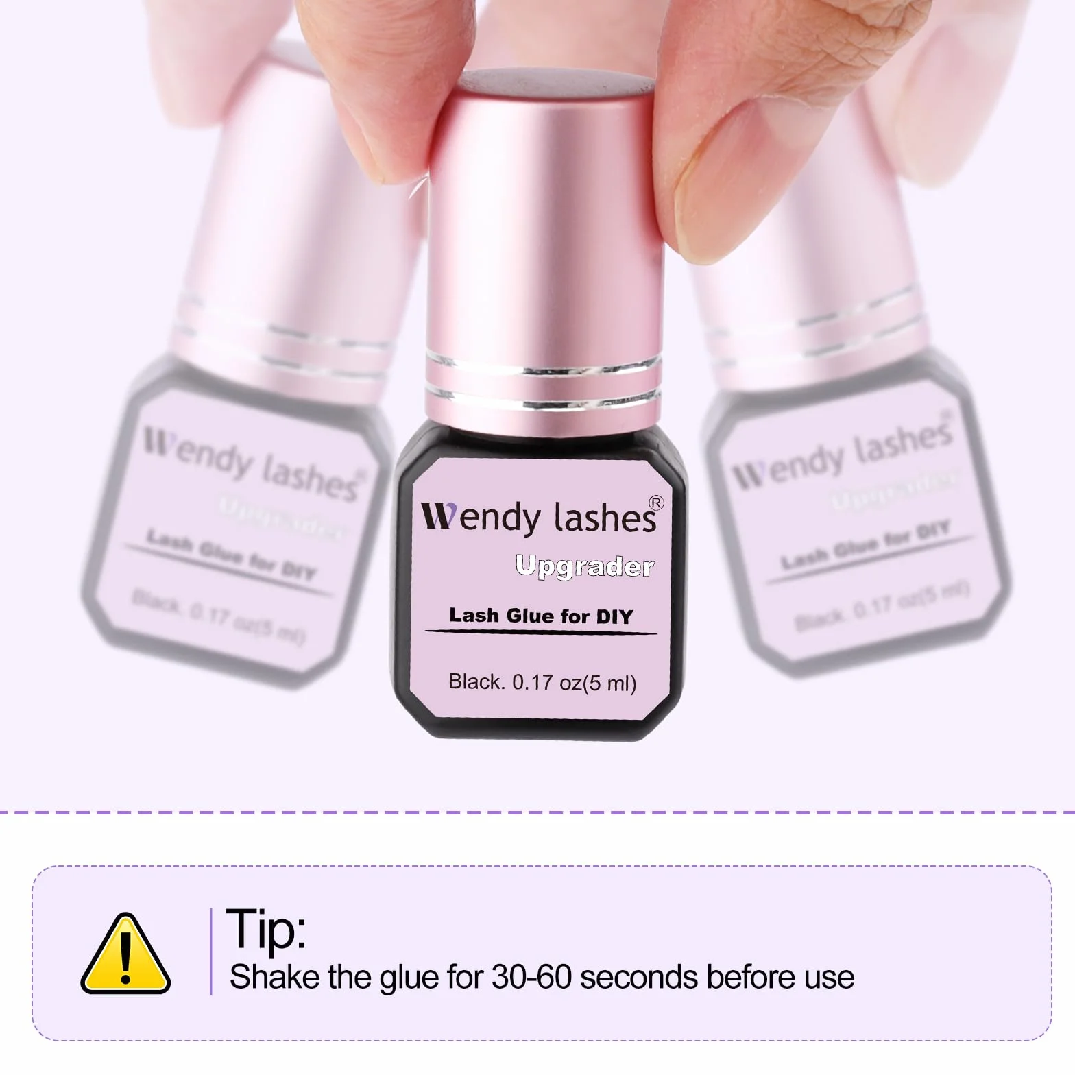 Wendy Lashes Colle Faux Cils Black Eyelash Extension Glue Strong Waterproof 2-3 Sec Drying 5ml