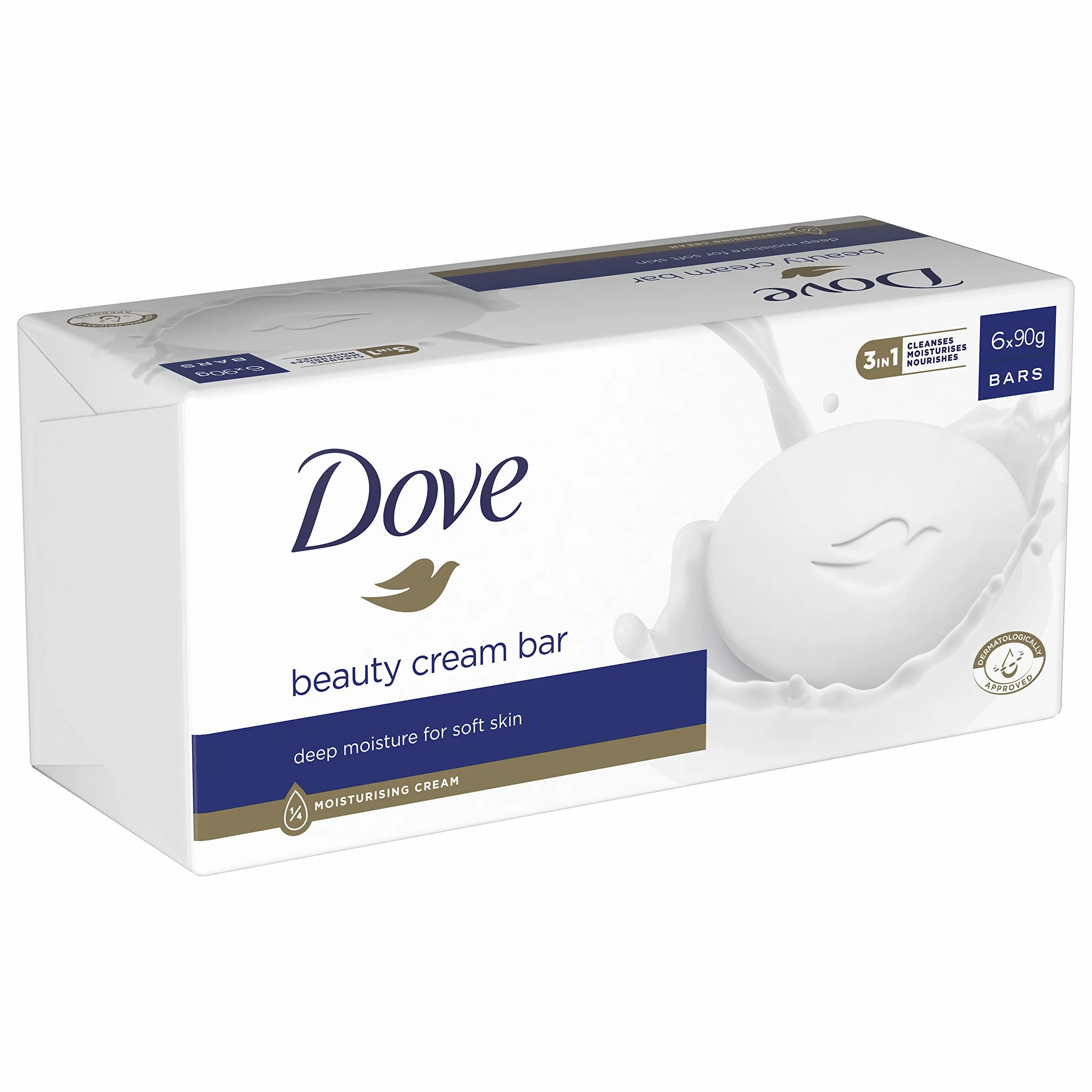 Dove Original Beauty Bar à la Crème Hydratante 6 x 90 g