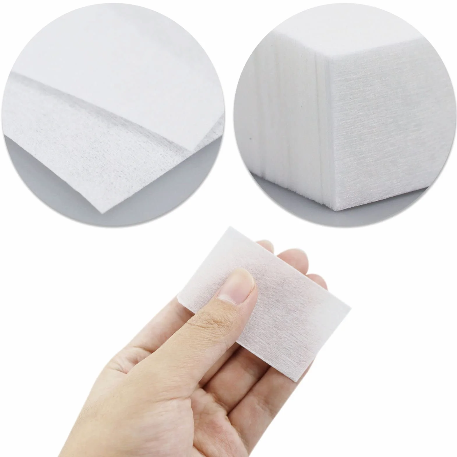 Lingettes à Ongles 1000 Pièces, Cellulose en Coton Non Pelucheux, Dissolvant Vernis Gel Nail Art Wipes
