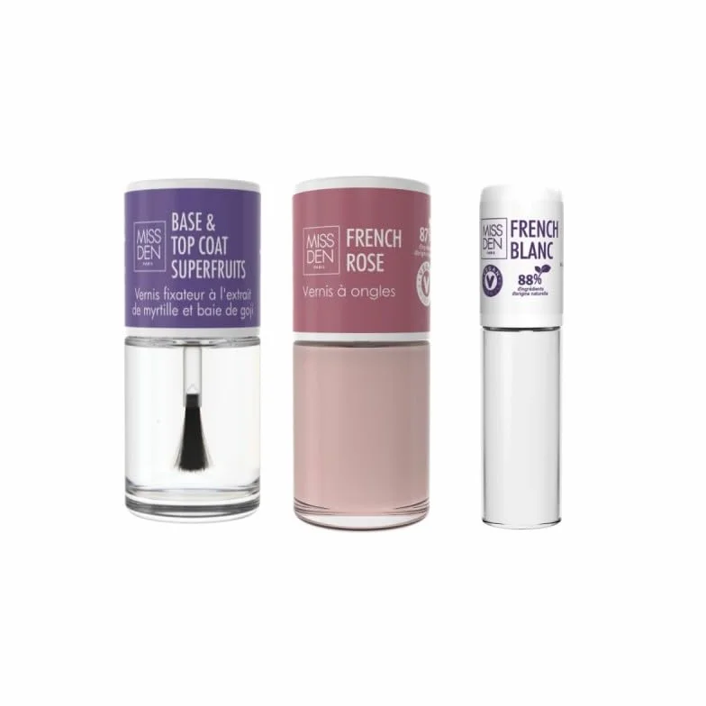 Miss Den Kit French Manucure - Autocollants Guides Inclus