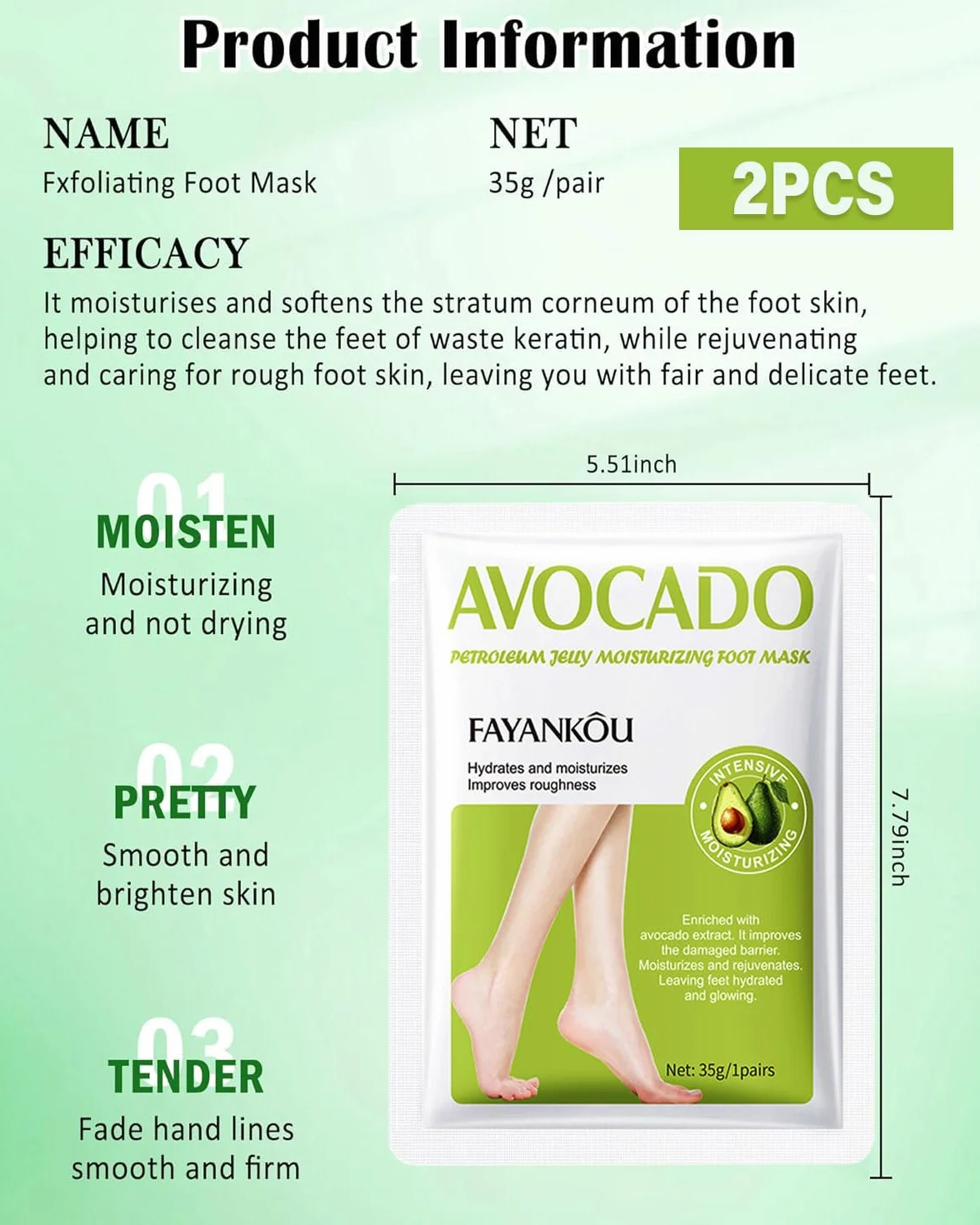 Masque nourrissant régénérant anti-âge mains et pieds secs Avocat