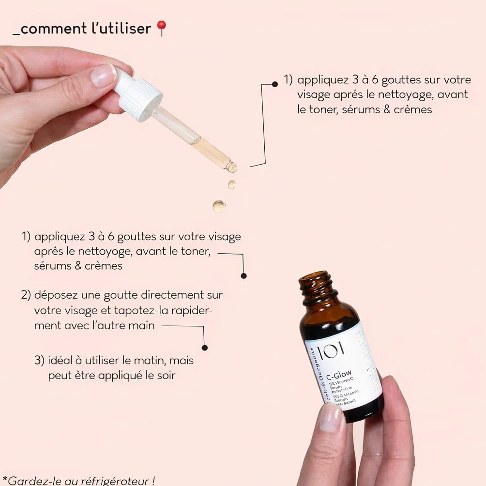 Geek & Gorgeous - C-Glow - Sérum à 15% de vitamine C + acide férulique & vitamine E, protège contre les dommages environnementaux, stimule le collagène & unifie le teint - tous les types de peau, Pack