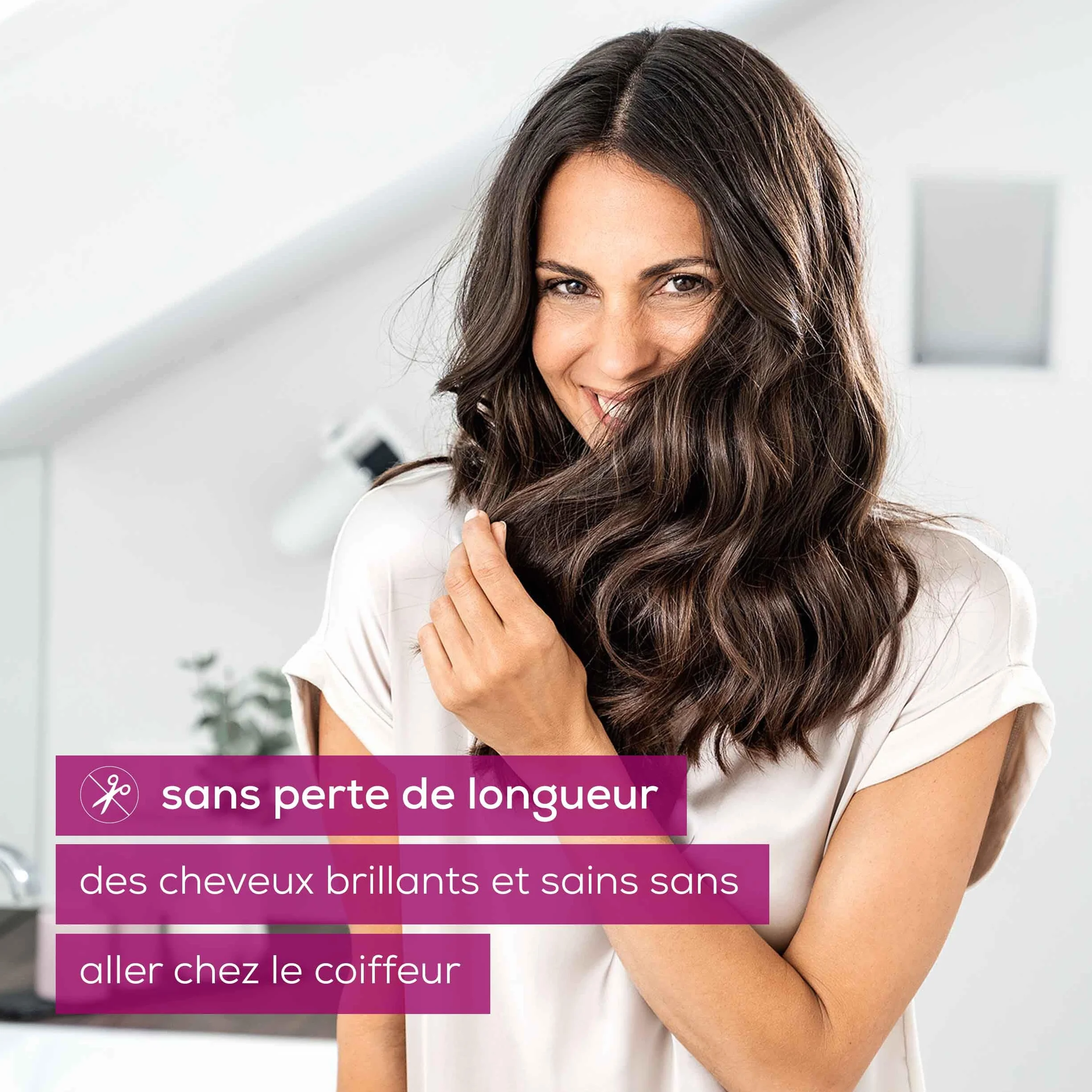 Beurer HT 22 élimine les fourches et les pointes abîmées rapidement et efficacement, sans perte de longueur pour des cheveux sains, avec affichage LED, 2h d'autonomie