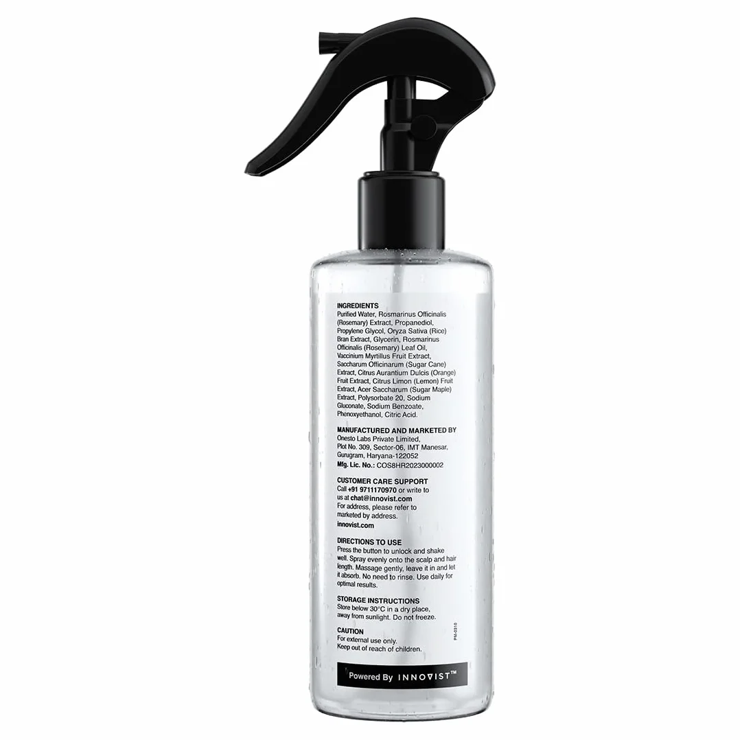 Bare Anatomy Nature x Science Vaporisateur d'eau de romarin croissance cheveux eau de riz 100% naturel