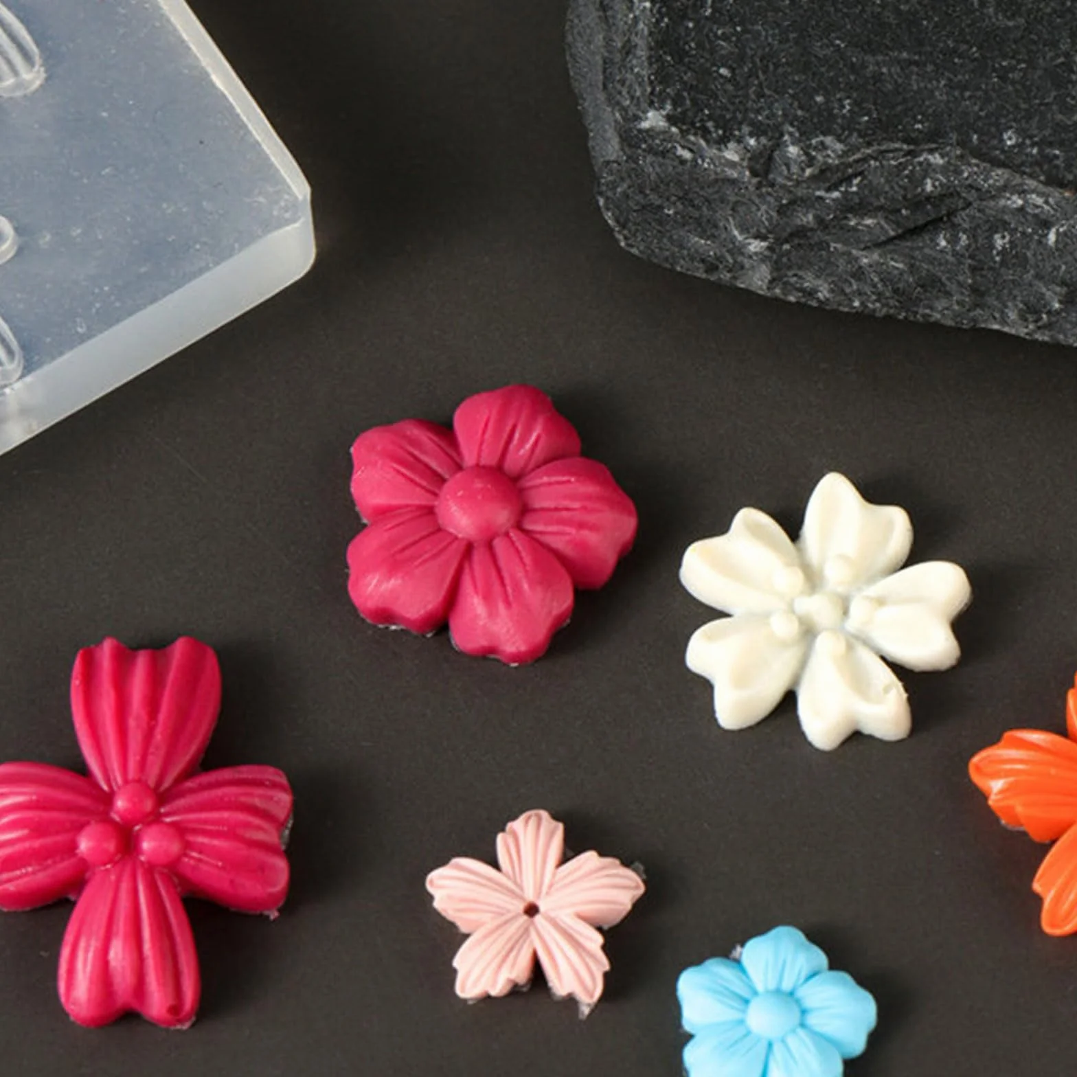 Moules en silicone 3D pour ongles forme fleur - Outil fabrication bijoux
