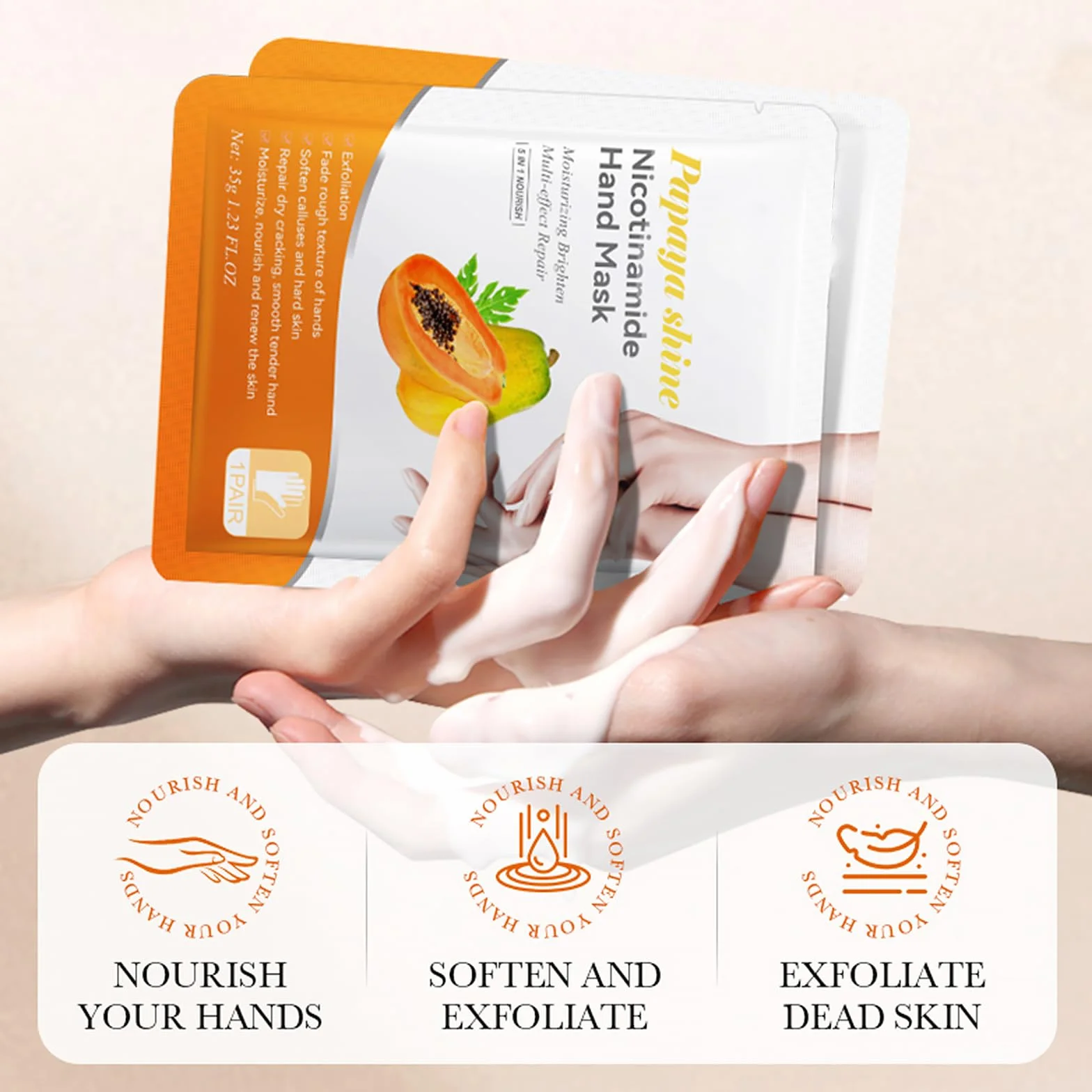 Masque Pour Les Mains 6 Paires Gants Hydratants Soin Mains Peau Sèche Craquelée
