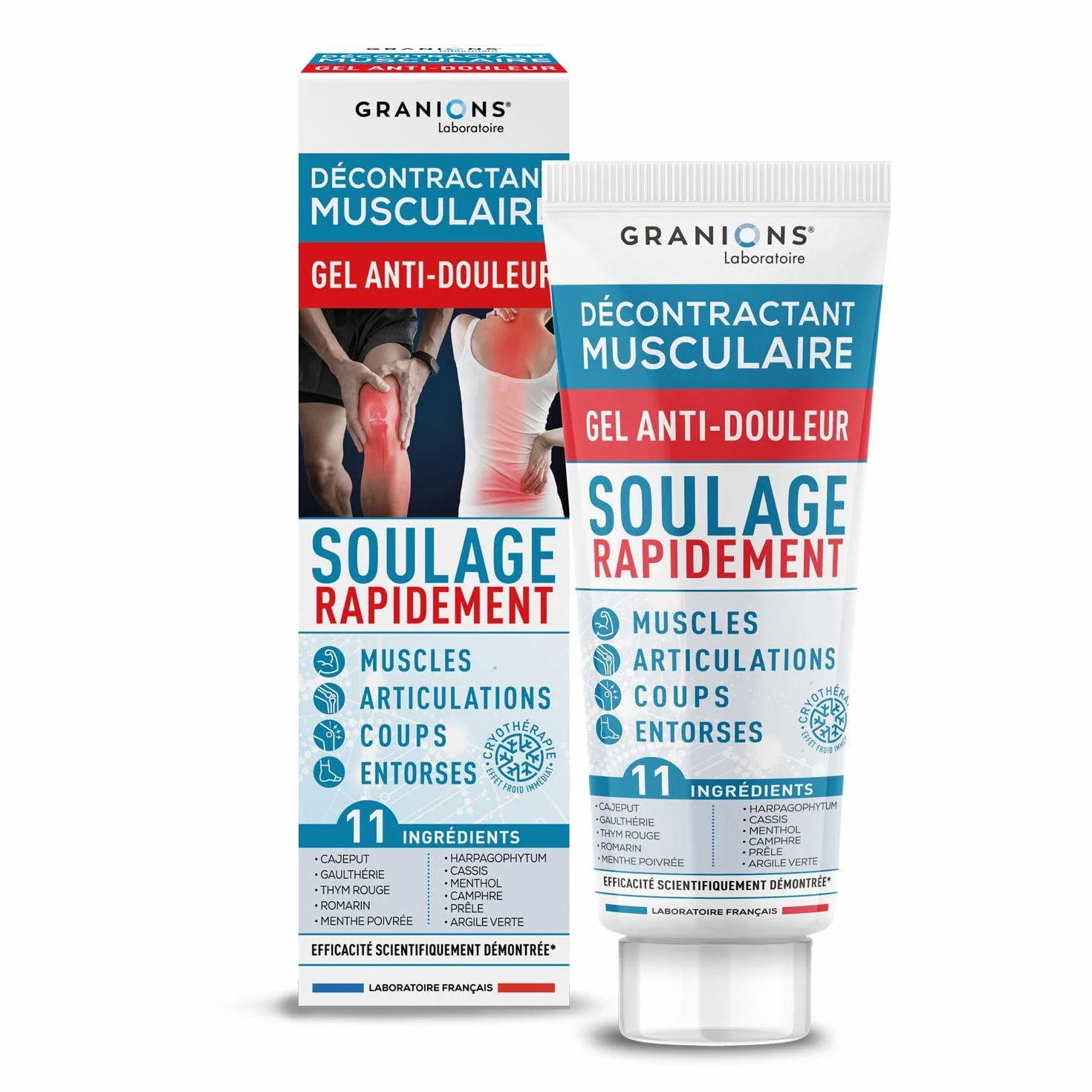 GRANIONS Décontractant Musculaire Gel Anti-Douleur 100 ml Cryothérapie