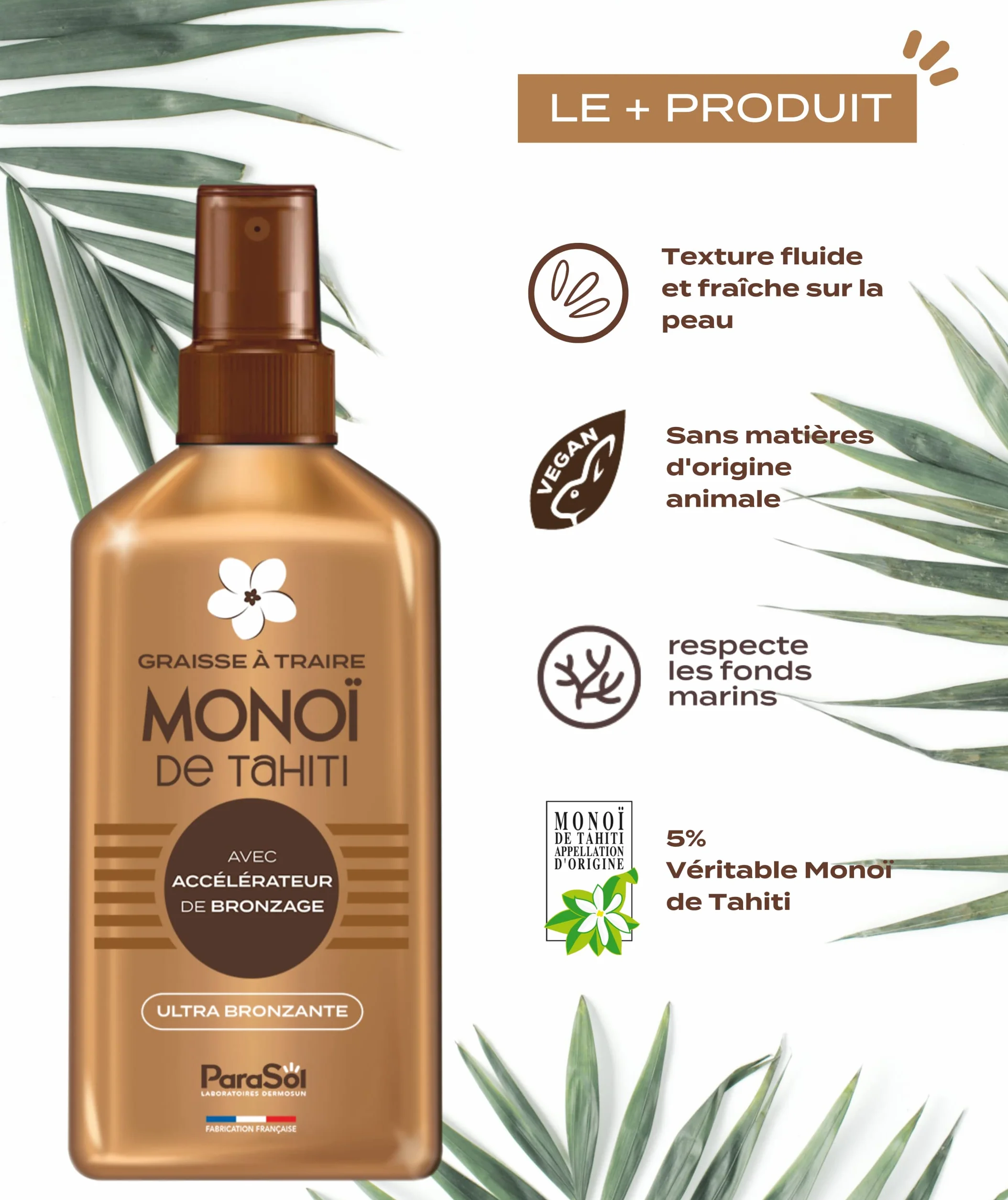 ParaSol Spray Graisse à Traire Monoï de Tahiti
