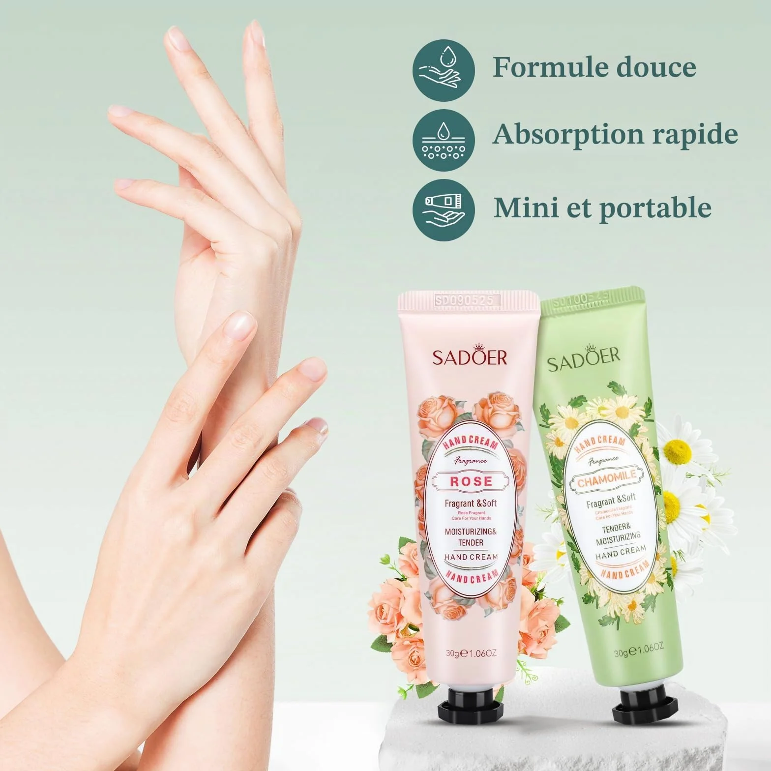Coffret Crème Mains 20 Pièces 30g Mini Crèmes Mains 10 Parfums Cadeau Femme