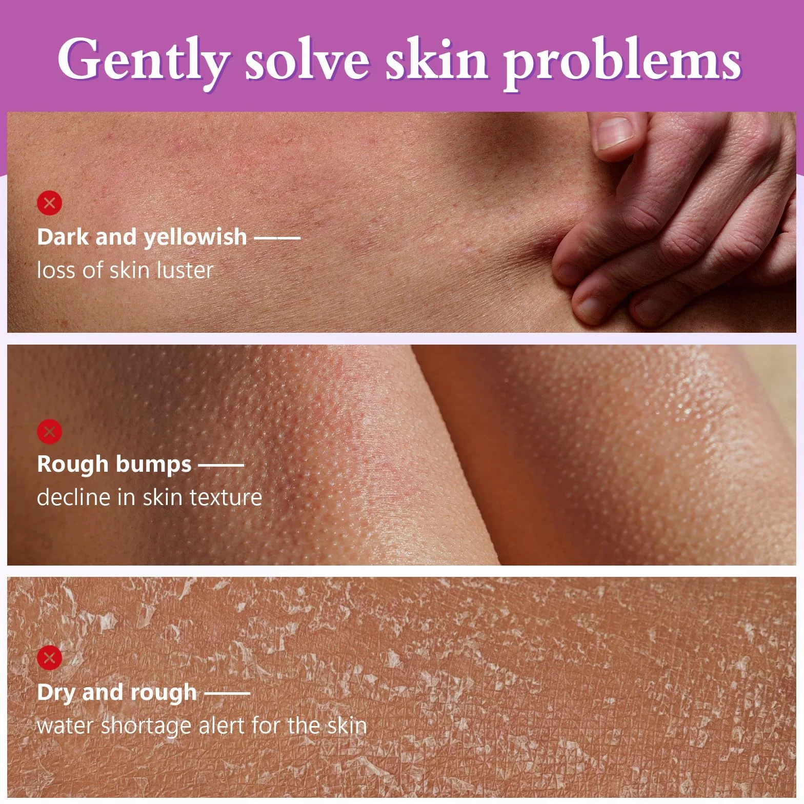 Bâton d'Acide Glycolique 75g 7% Acide Glycolique 0,5% Acide Salicylique Exfoliation Corporelle Douce