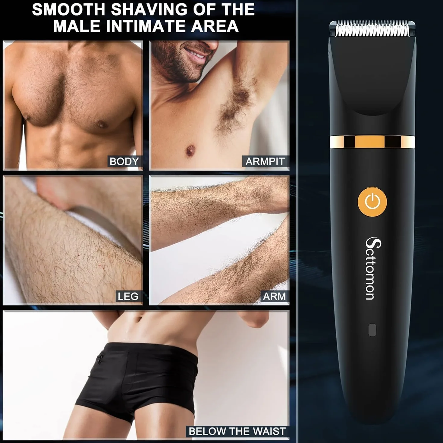 Tondeuse électrique 3 en 1 pour homme sans fil étanche