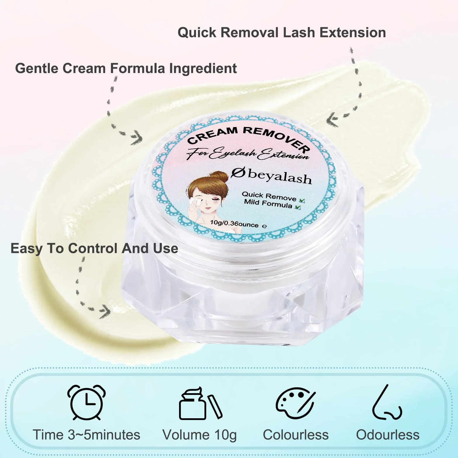 Obeyalash Crème Remover Lash Extensions 10g Dissolvant