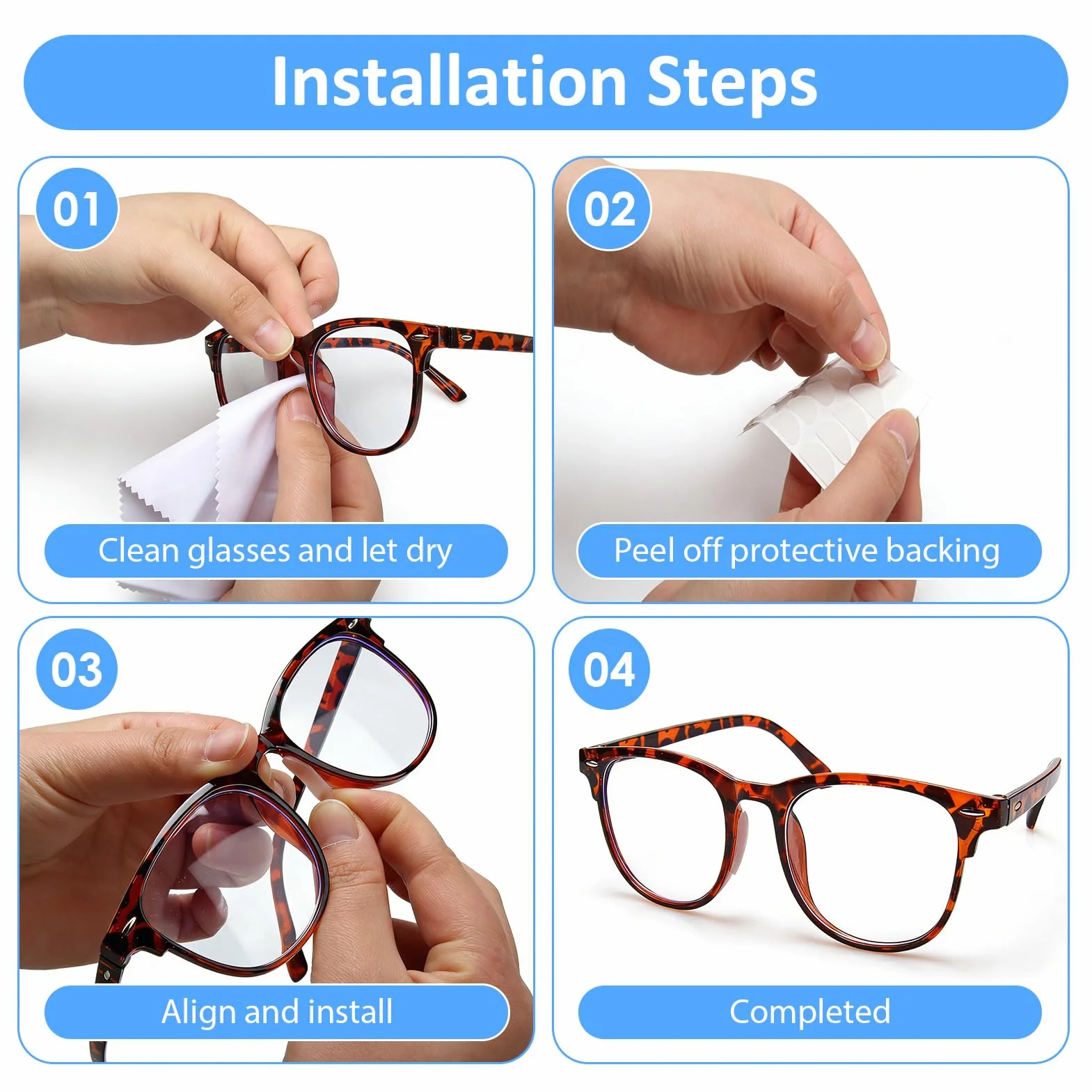 Coussinet Lunettes Nez Silicone Autocollant D-Type 30 Paires Transparent Anti-Glissement Anti-Maquillage