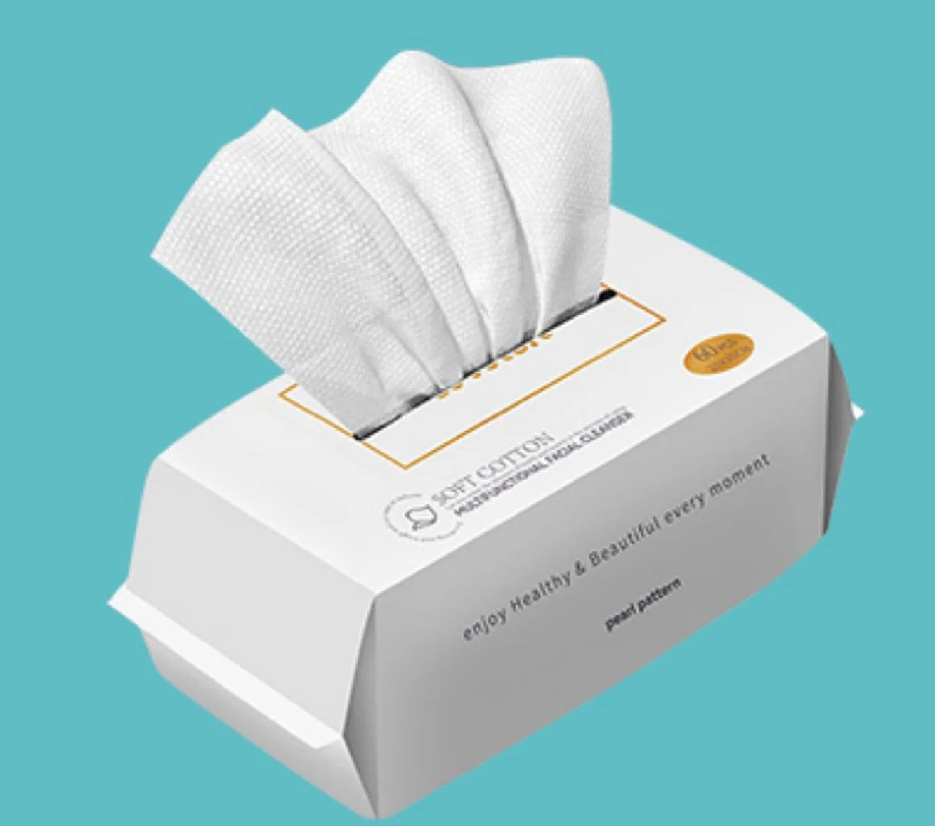 Lot de 60 Serviette Visage Jetables 20 * 20 CM Biodégradables pour Visage Lingette Skincare Utilisation Humide et Sèche Convient aux Peaux Sensibles
