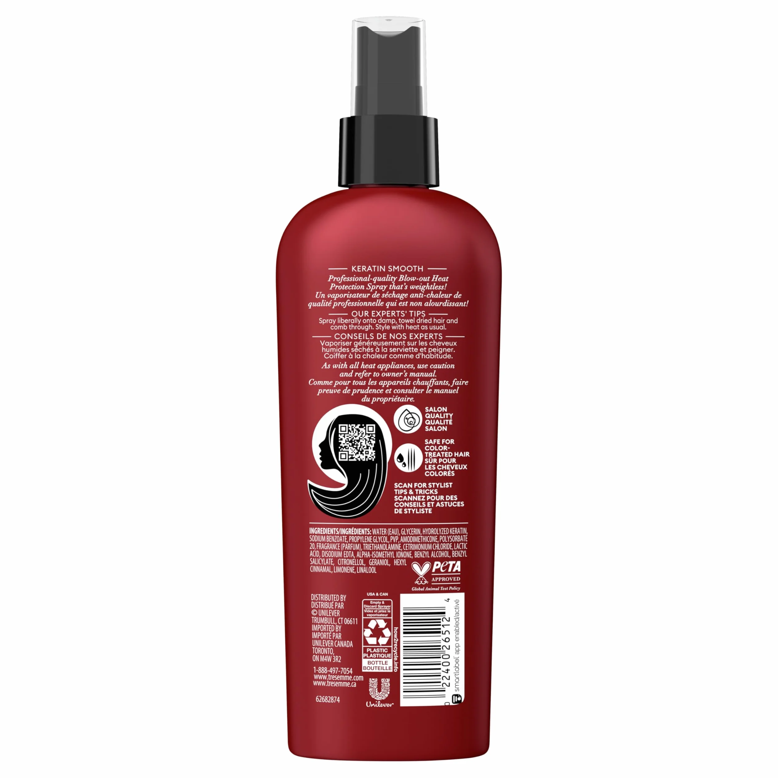 Tresemme Keratin Smooth Spray de protection contre la chaleur 235 ml