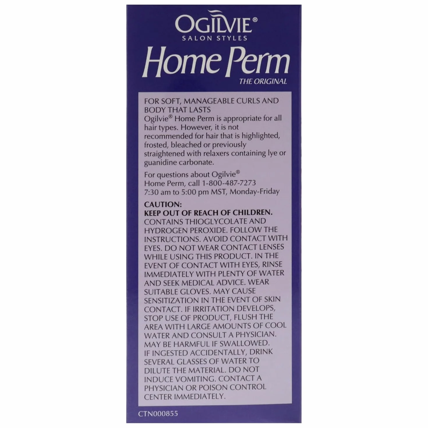 Ogilvie The Original Home Perm Kit pour Cheveux Colorés Boucles Longue Durée