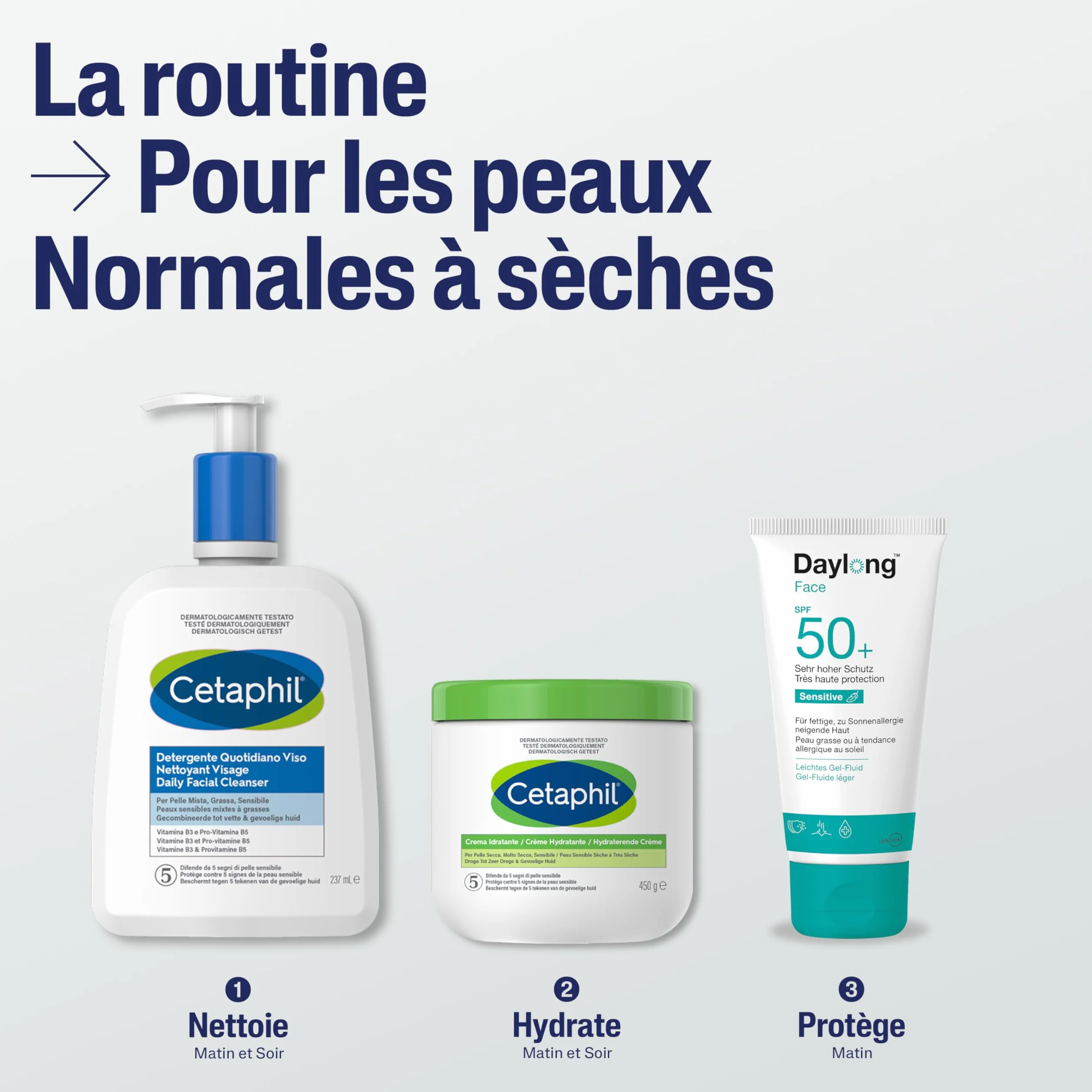 Cetaphil Gel Nettoyant Visage 237ml pour Peaux Sensibles Mixtes à Grasses à la Niacinamide Panthénol et Glycérine