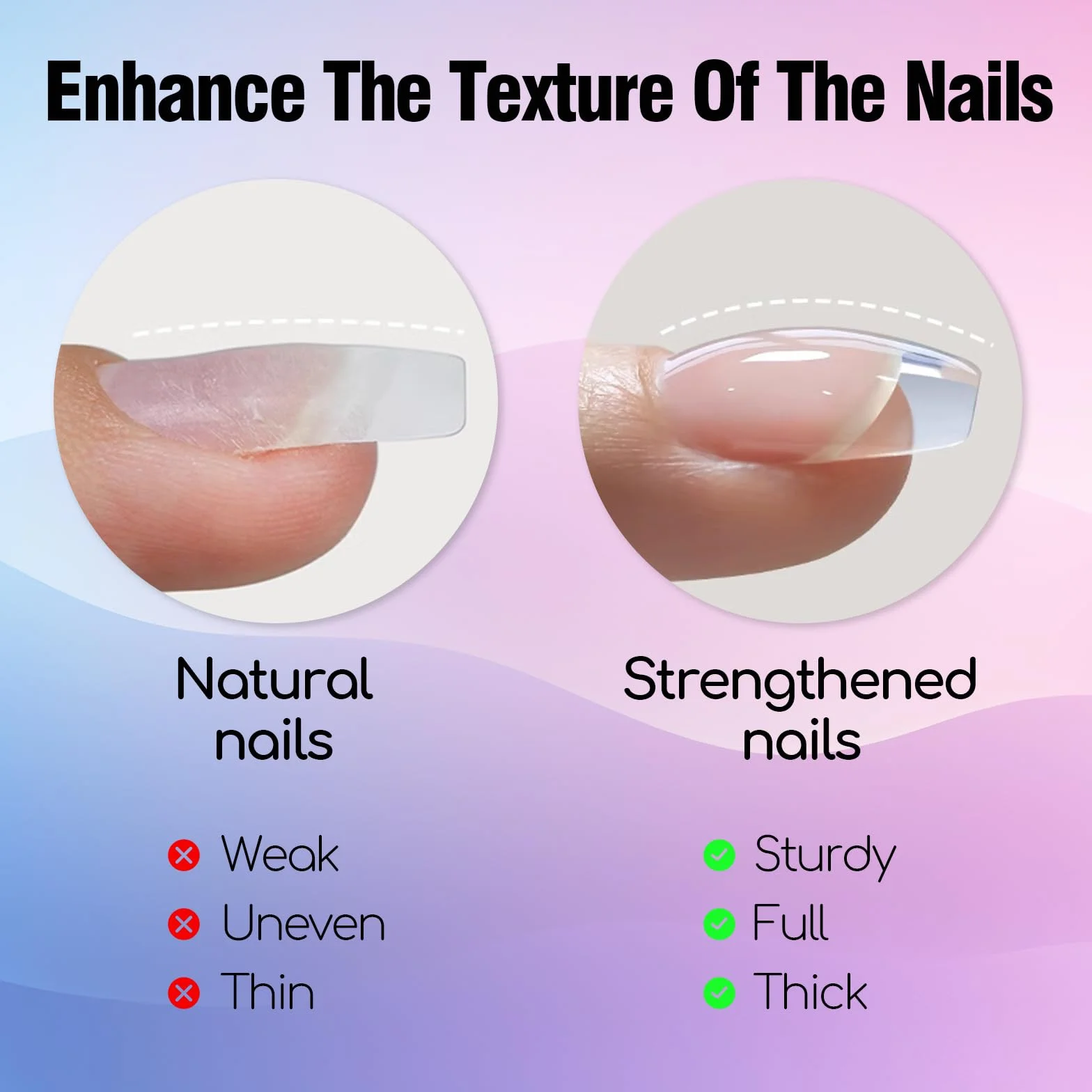 ADHERE Gel de construction transparent pour épaissir les ongles, séchage sous lampe LED, gel d'extension, colle à ongles strass, flacon pour nail art