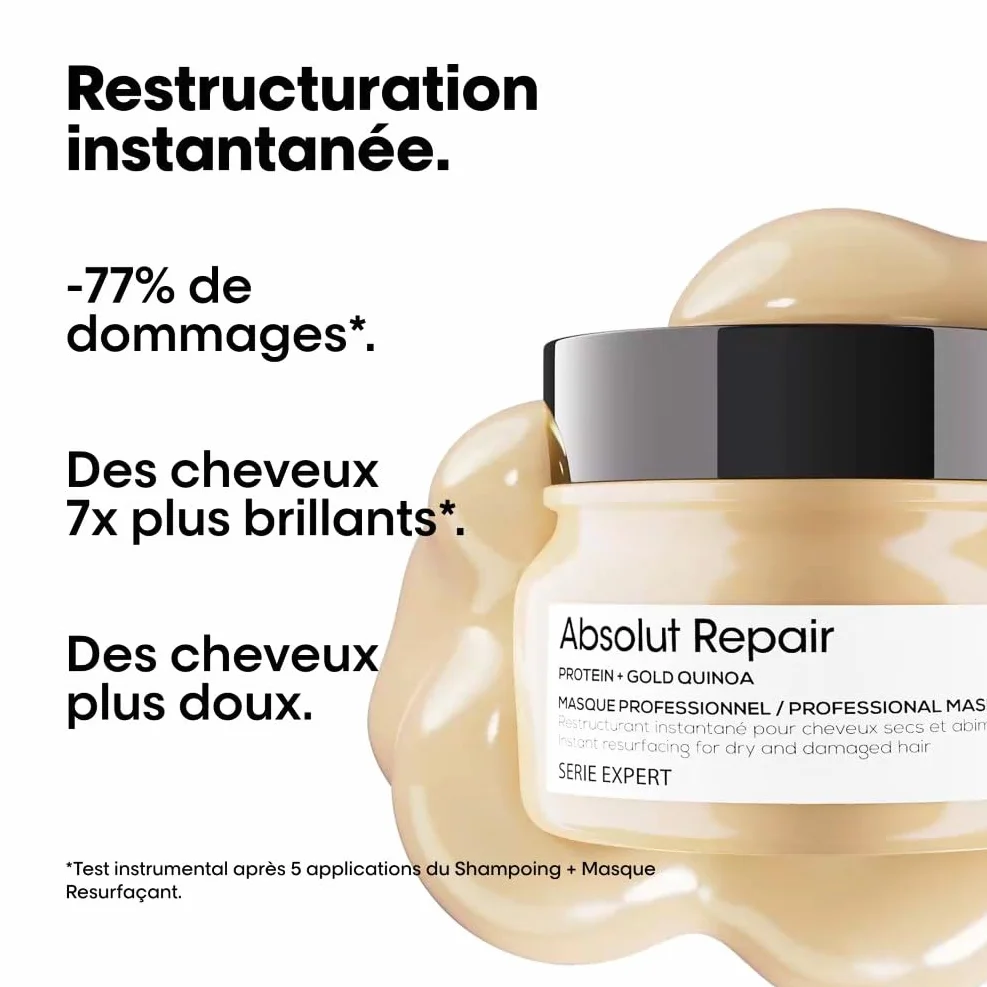 L'OREAL PROFESSIONNEL Absolut Repair Restructuration Instantanée Cheveux Secs Abîmés Protéines de Blé