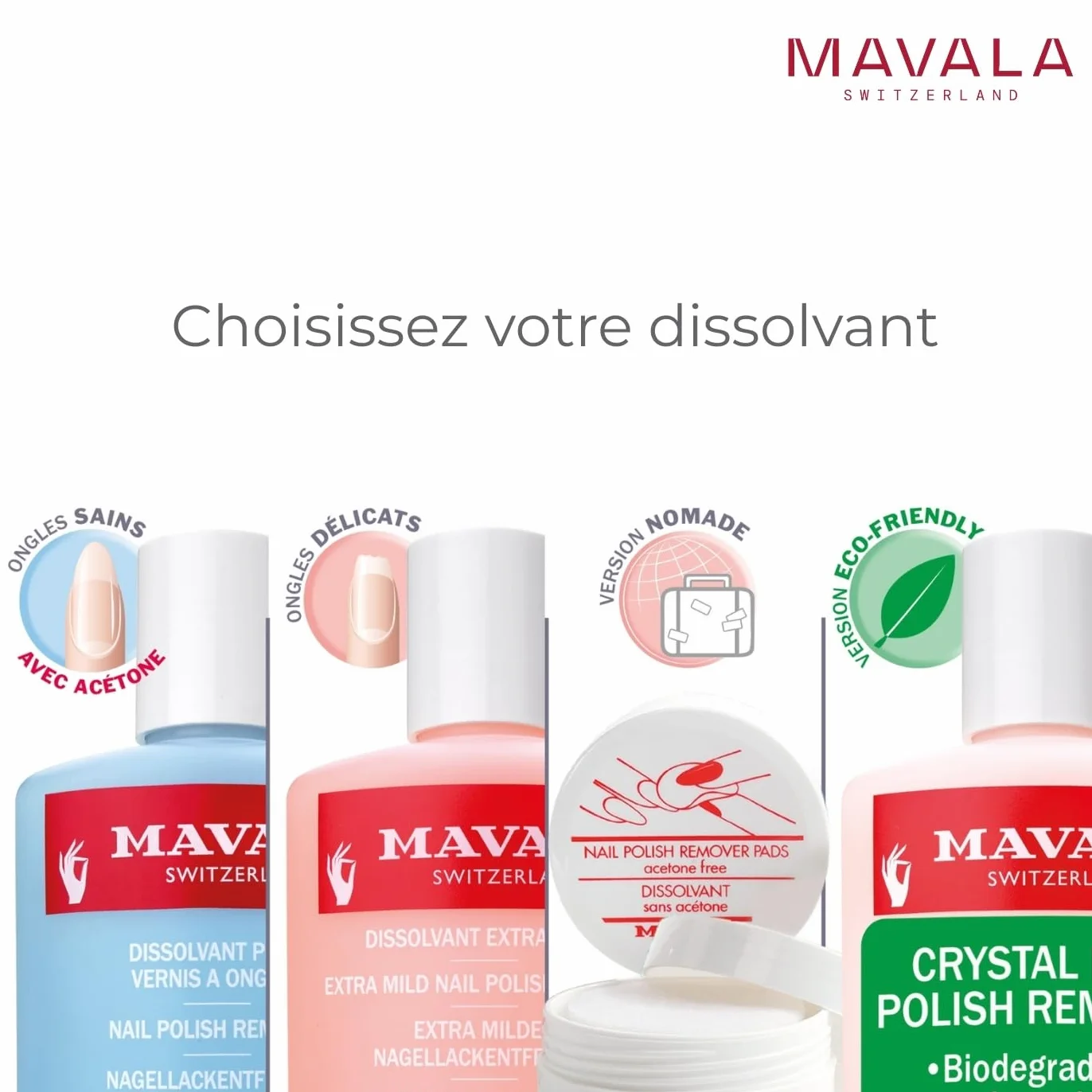 Mavala Boîte de 30 Disques Dissolvants Sans Acétone pour Vernis à Ongles