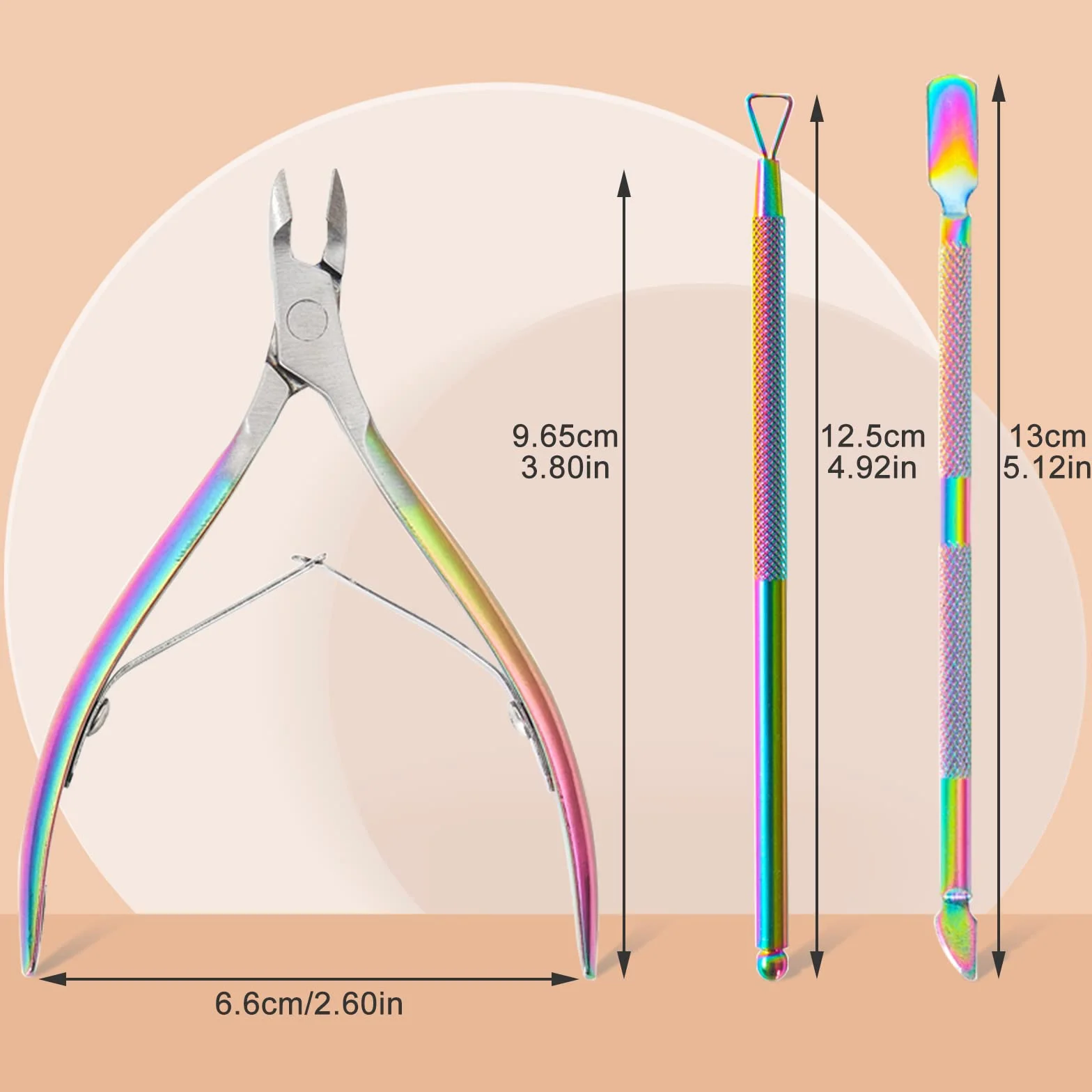 Sularpek Pince Cuticule Acier Inoxydable Trousse d'entretien des Cuticules 3 Pièces