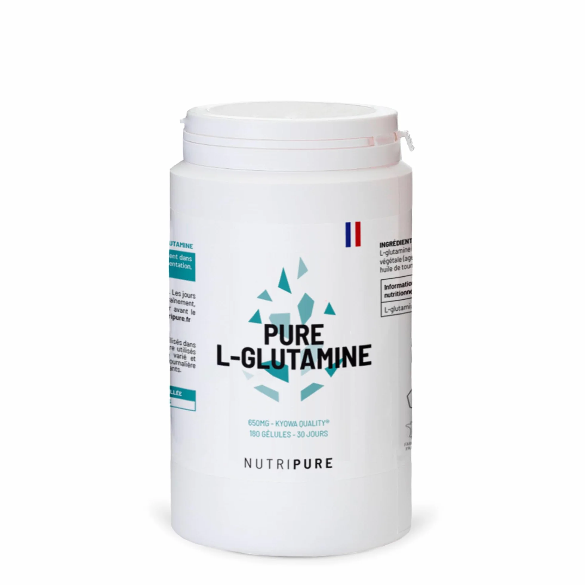 L-Glutamine Kyowa® 100% Pure Végétale 180 Gélules Complément Alimentaire Acide Aminé Musculation
