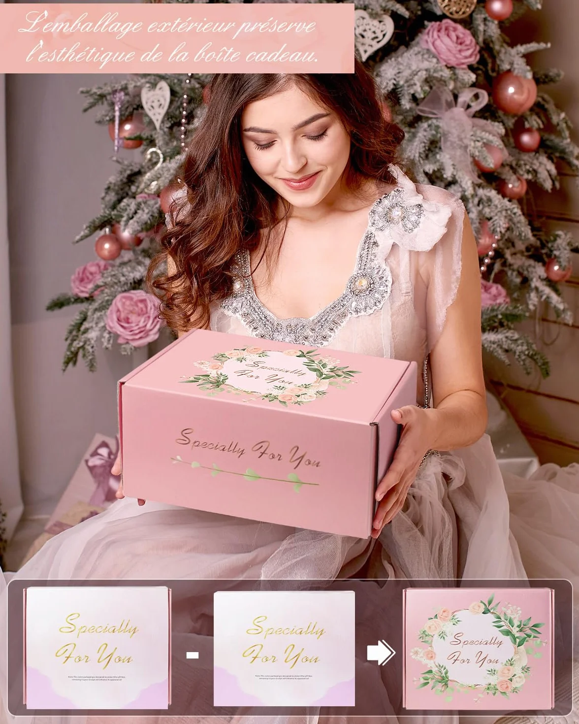 LIVEHITOP Coffret Cadeau Femme Anniversaire Original Personnalisé Noël Fête des Mères Saint-Valentin